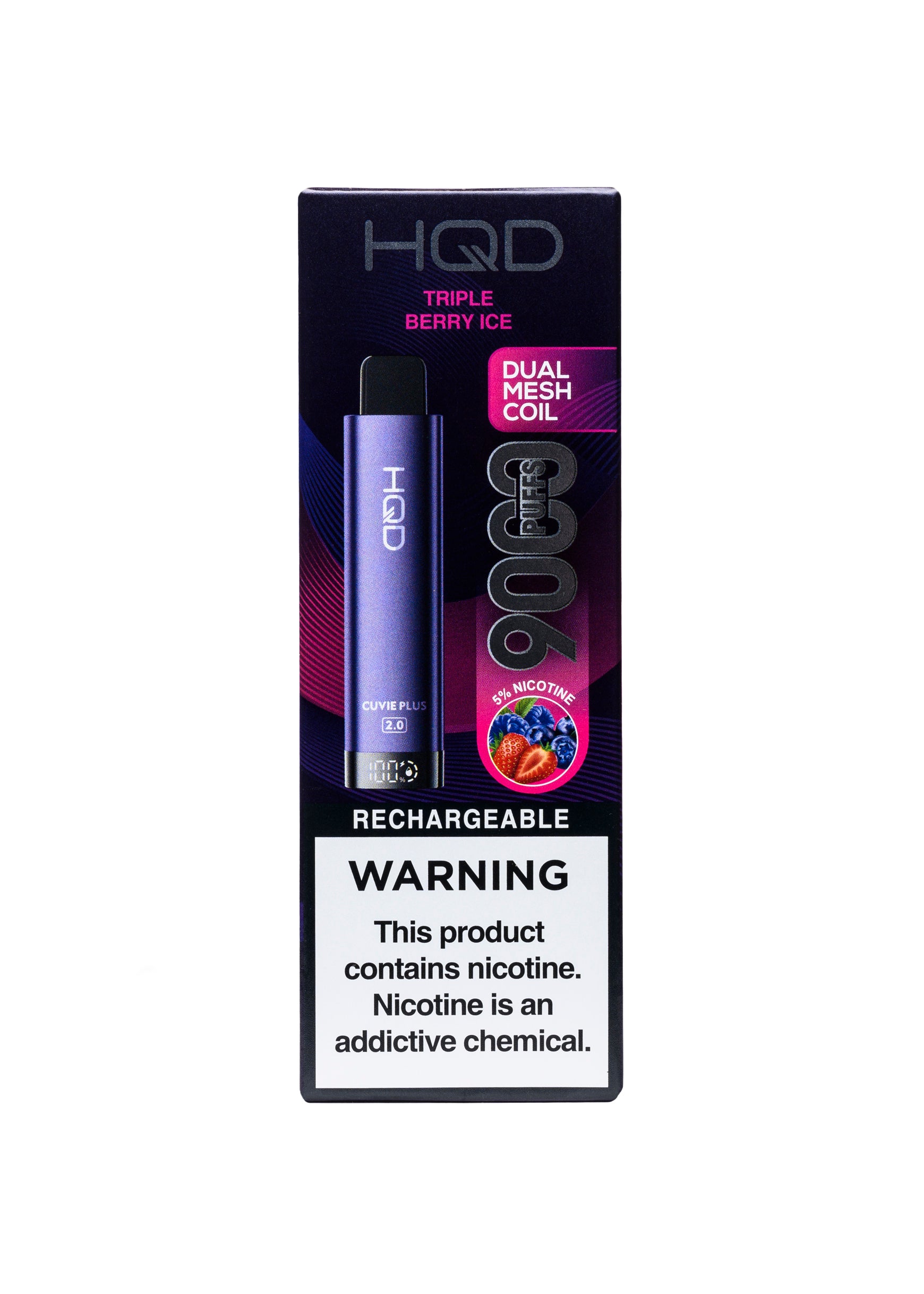 hqd vape 9000 puffs HQD Cuvie Plus 2.0 Triple Berry Ice