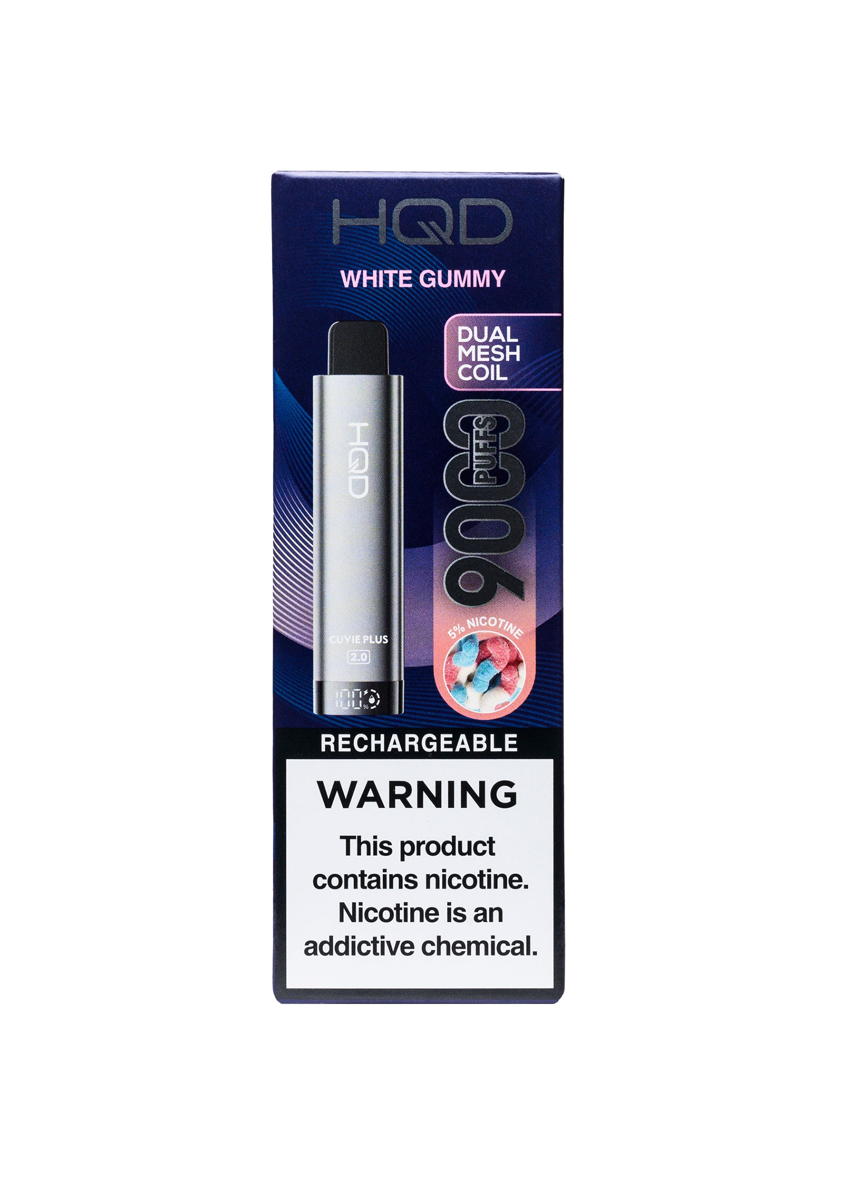 HQD Cuvie Plus 2.0 White Gummy | GetPop HQD Cuvie Plus 2.0 White Gummy | GetPop