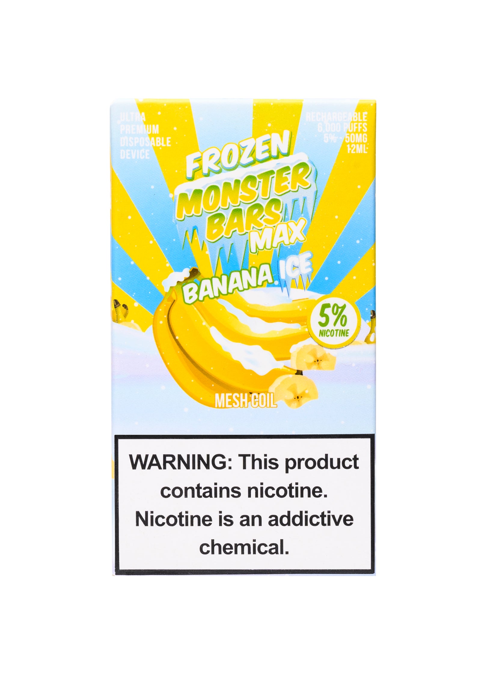 Monster Bars Vape 6000 Puffs Monster Bars Max 6000 Banana Ice Monster Bars Vape 6000 Puffs Monster Bars Max 6000 Banana Ice