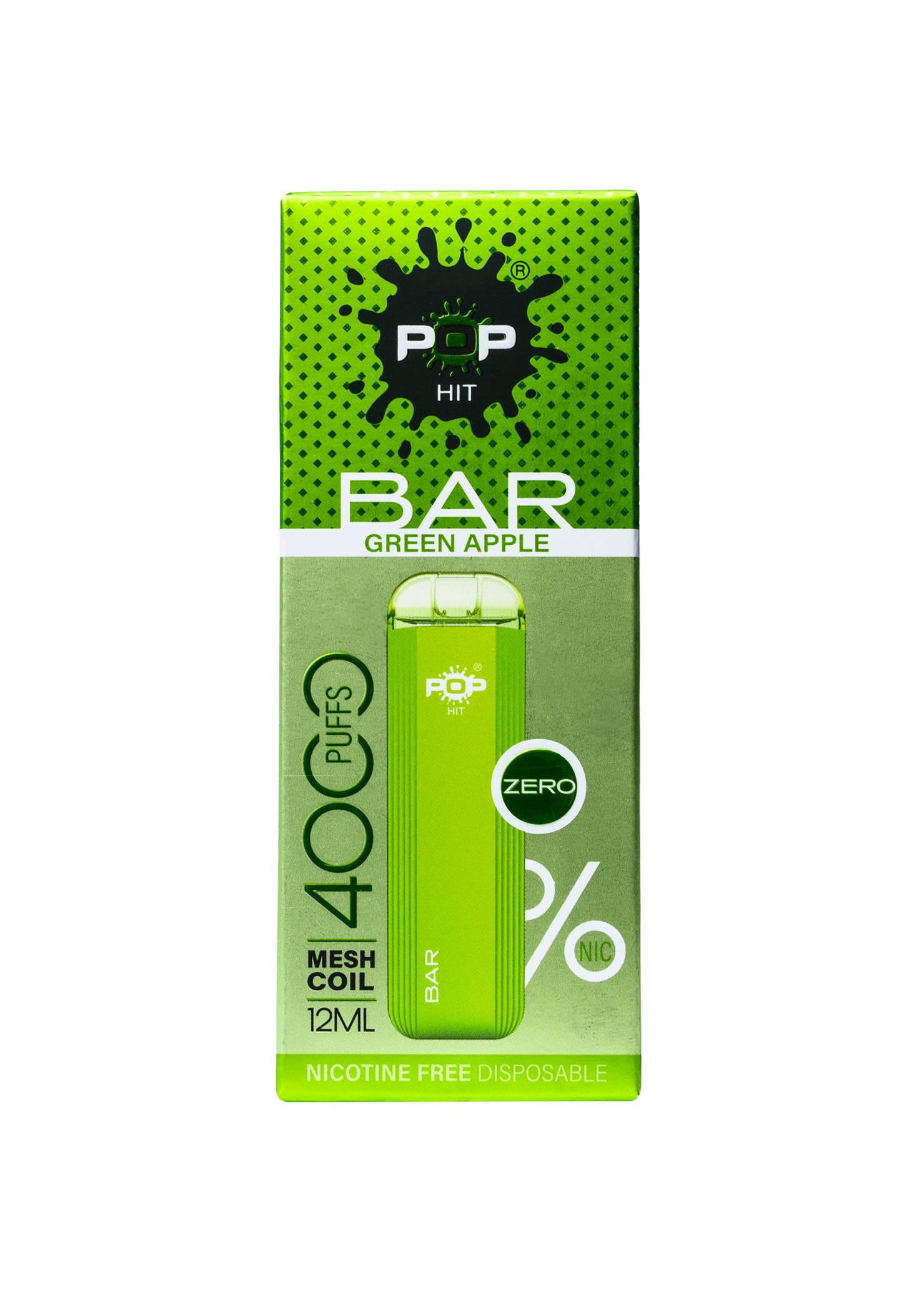 Pop HIT Bar 4000 ZERO Green Apple 0% | GetPop