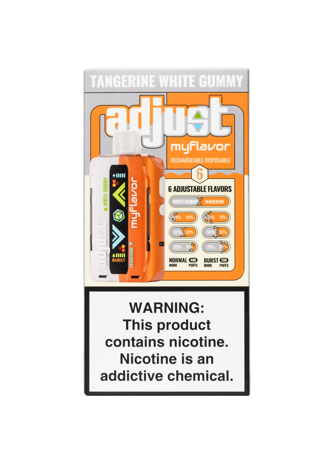 Adjust MyFlavor 40K: Tangerine White Gummy