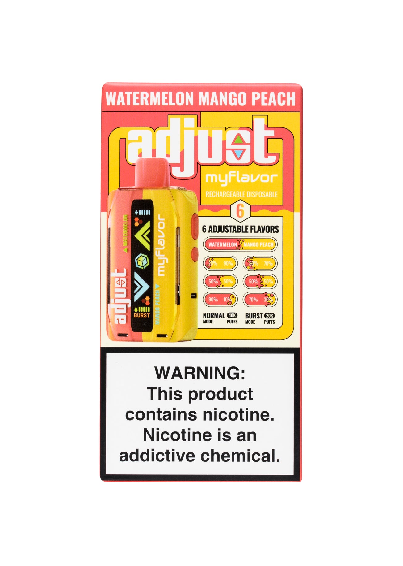 Adjust MyFlavor 40K: Watermelon Mango Peach