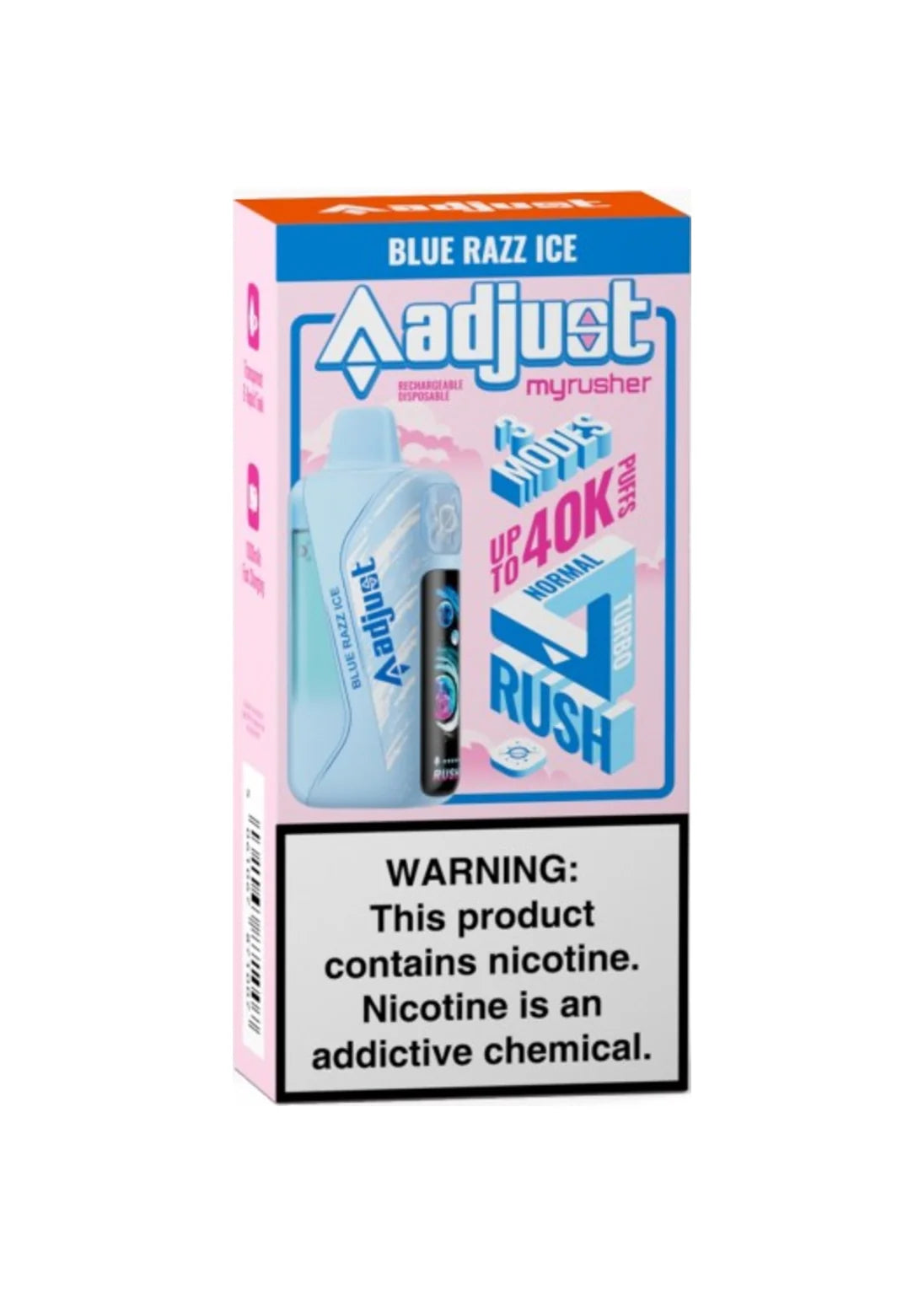 Adjust MyRusher 40K Blue Razz Ice