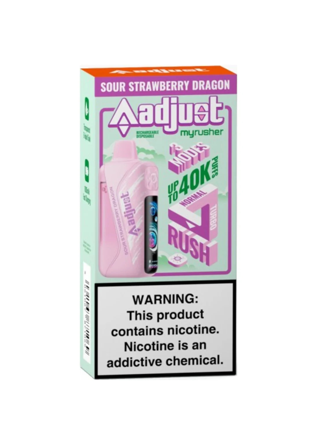 Adjust MyRusher 40K Sour Strawberry Dragon