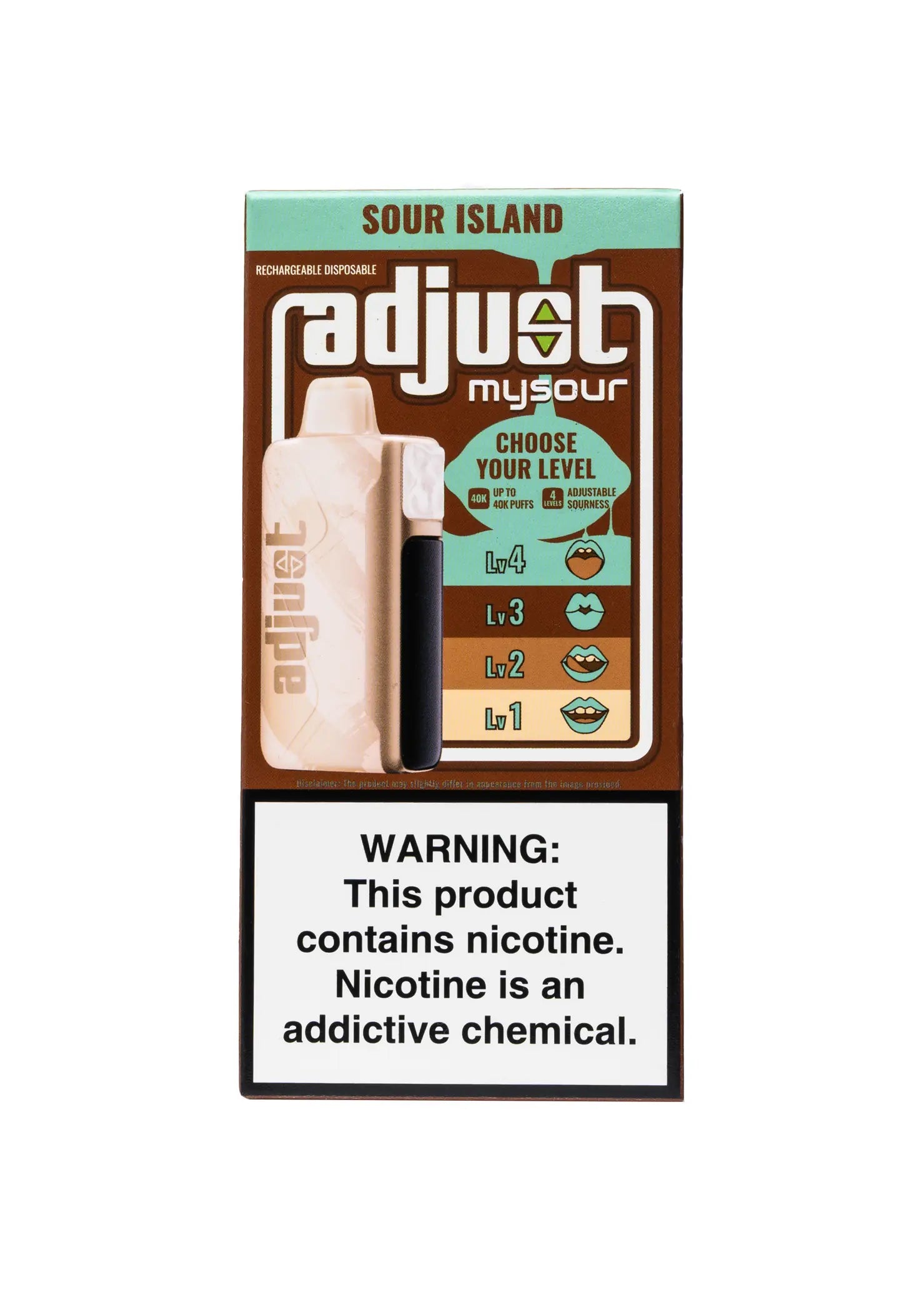 Adjust MySour 40K Sour Island product packaging