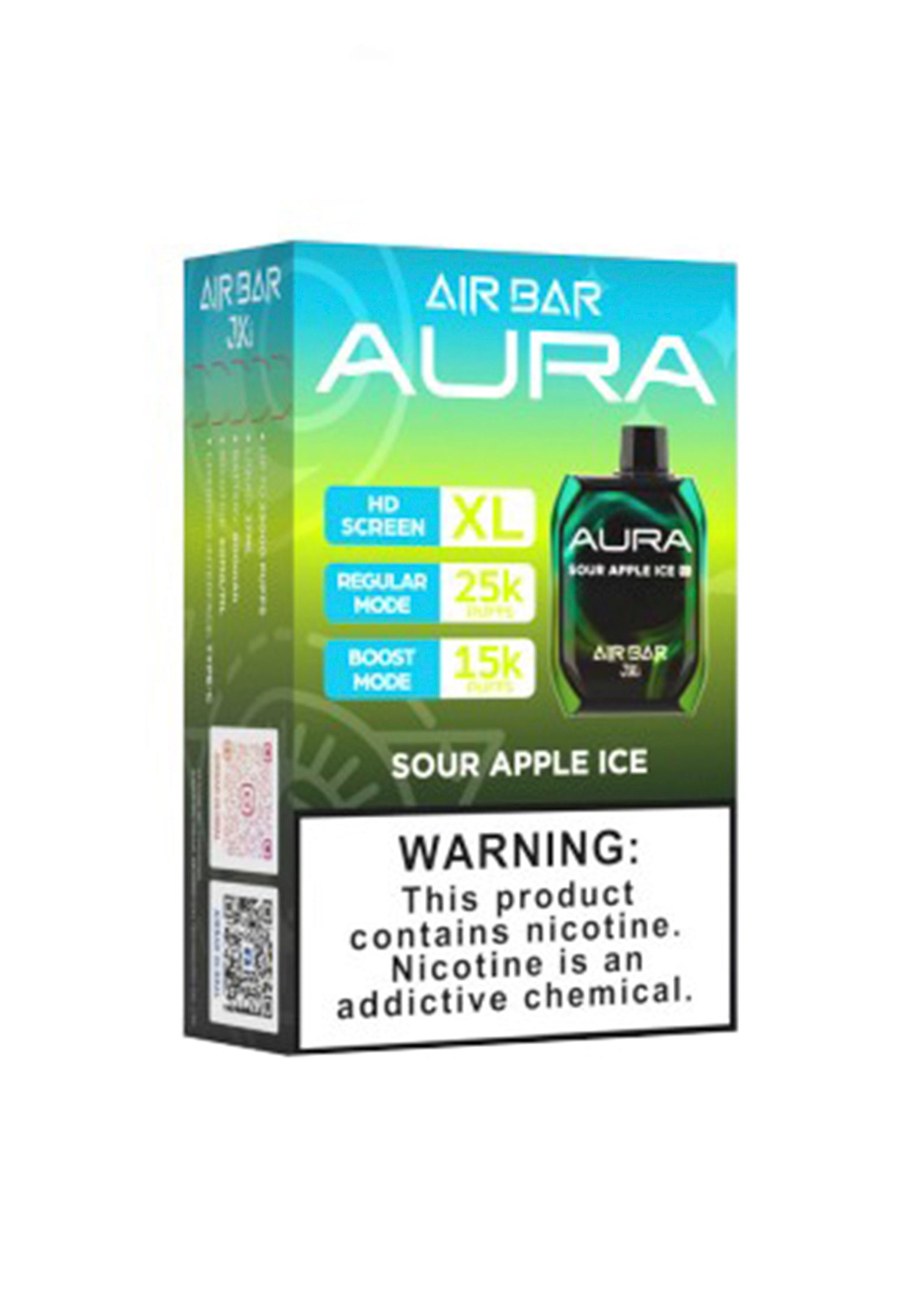 Air Bar Aura 25K Sour Apple Ice | GetPop Air Bar Aura 25K Sour Apple Ice | GetPop