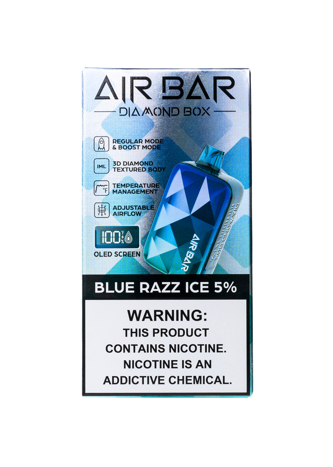 Air Bar Diamond Box 20000 Blue Razz Ice | GetPop Air Bar Diamond Box 20000 Blue Razz Ice | GetPop