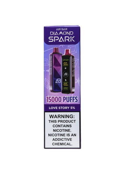 spark disposable vape Air Bar Diamond Spark 15,000 Puffs Disposable Vape 17ml 5 Pack