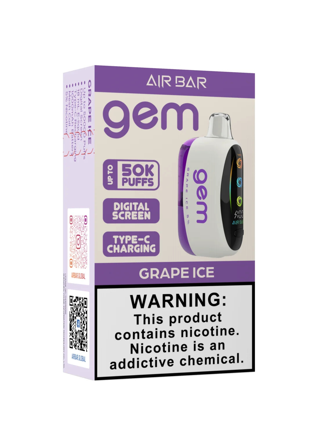 Air Bar Gem 50K Grape Ice