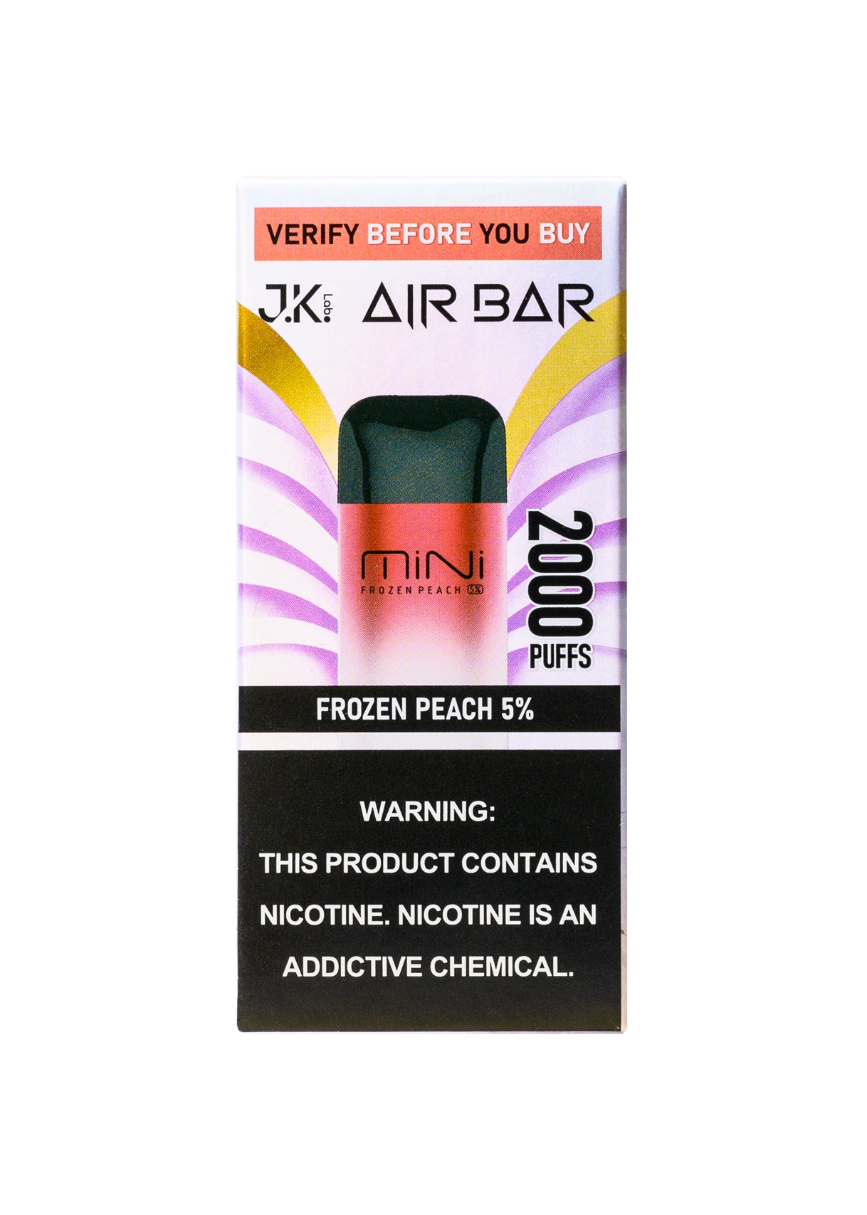 Air Bar Mini 2000 Frozen Peach | GetPop 1 | GetPop