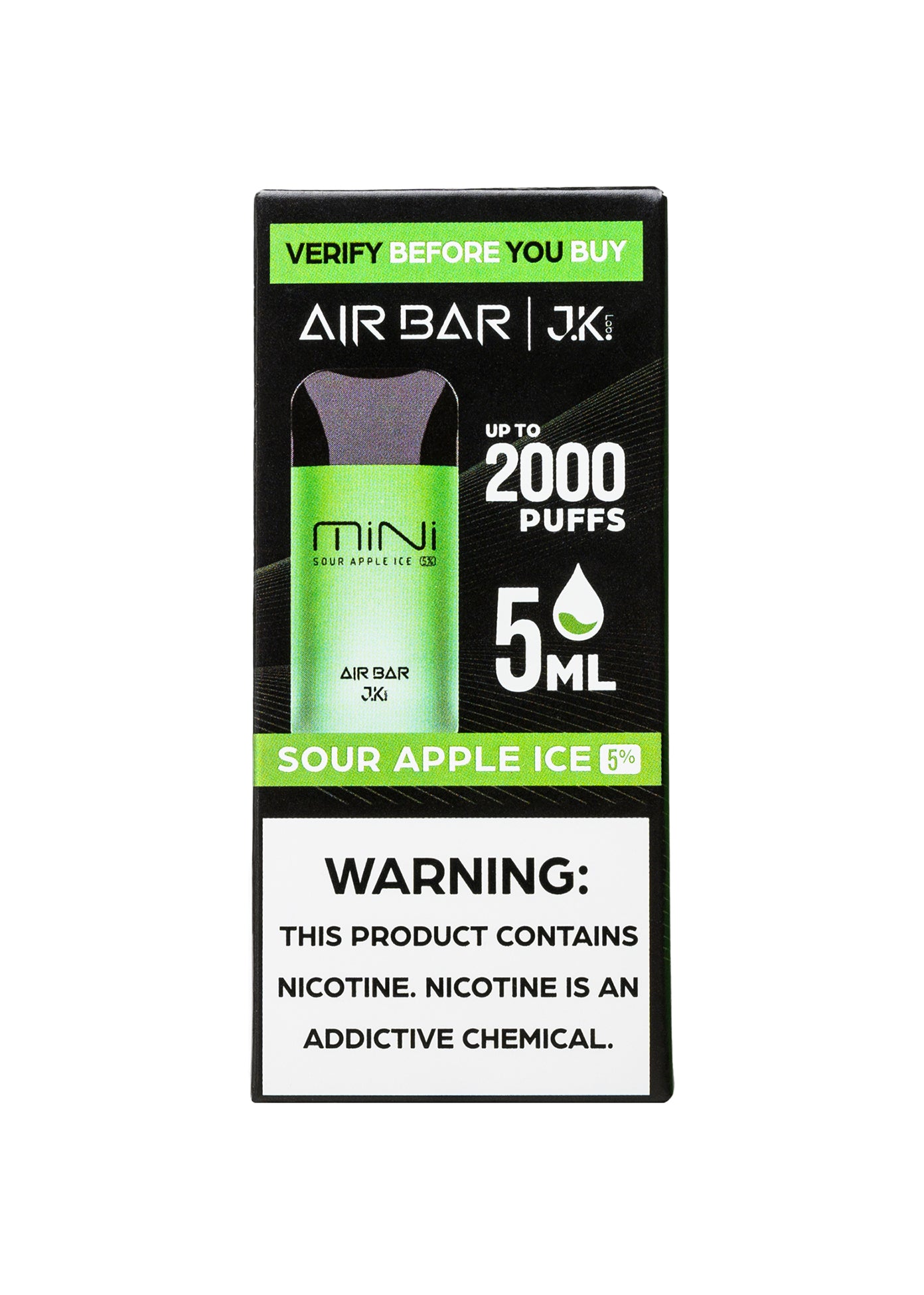 Air Bar Mini 2000 Sour Apple Ice