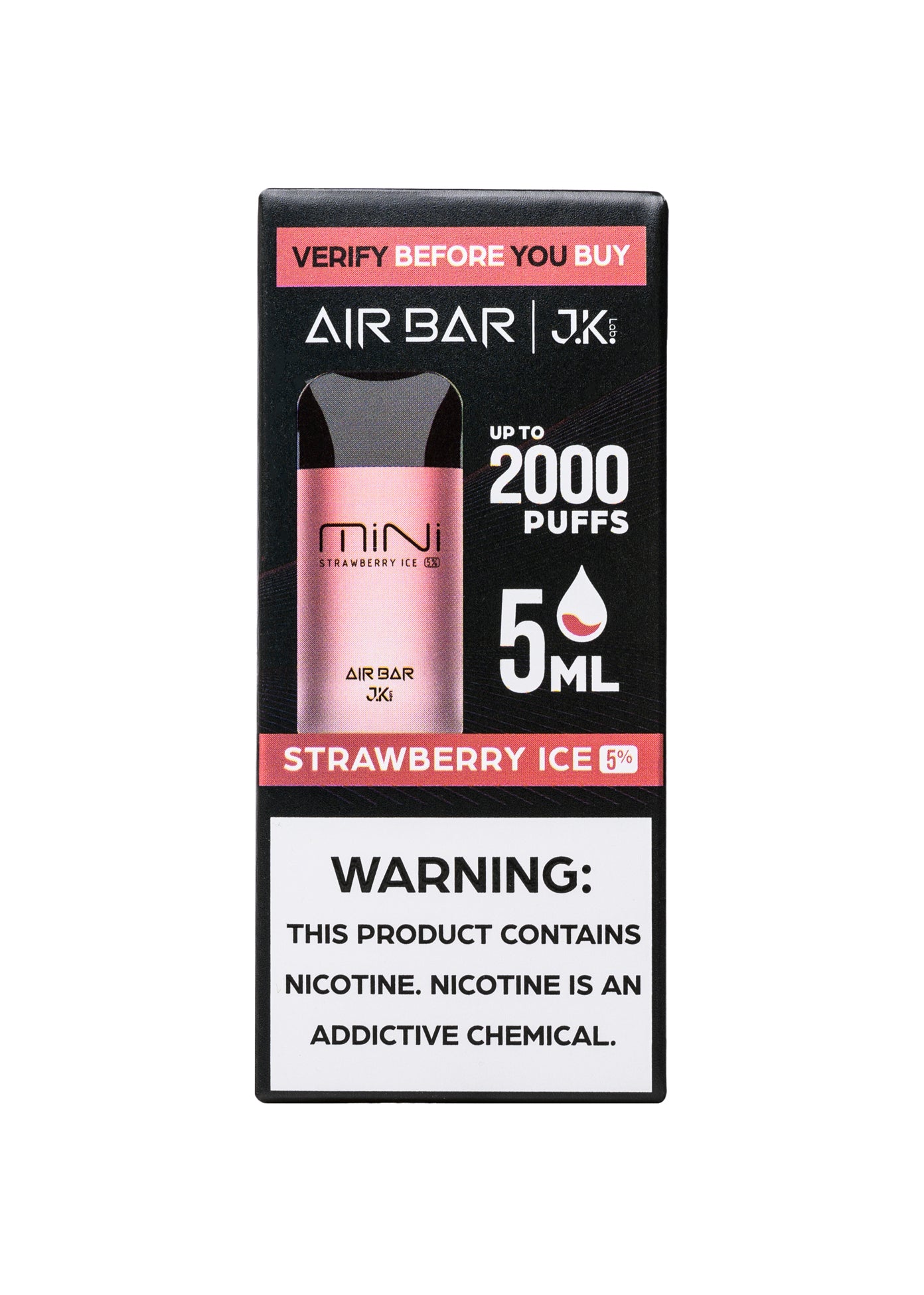 Air Bar Mini 2000 Strawberry Ice | GetPop Air Bar Mini 2000 Strawberry Ice | GetPop
