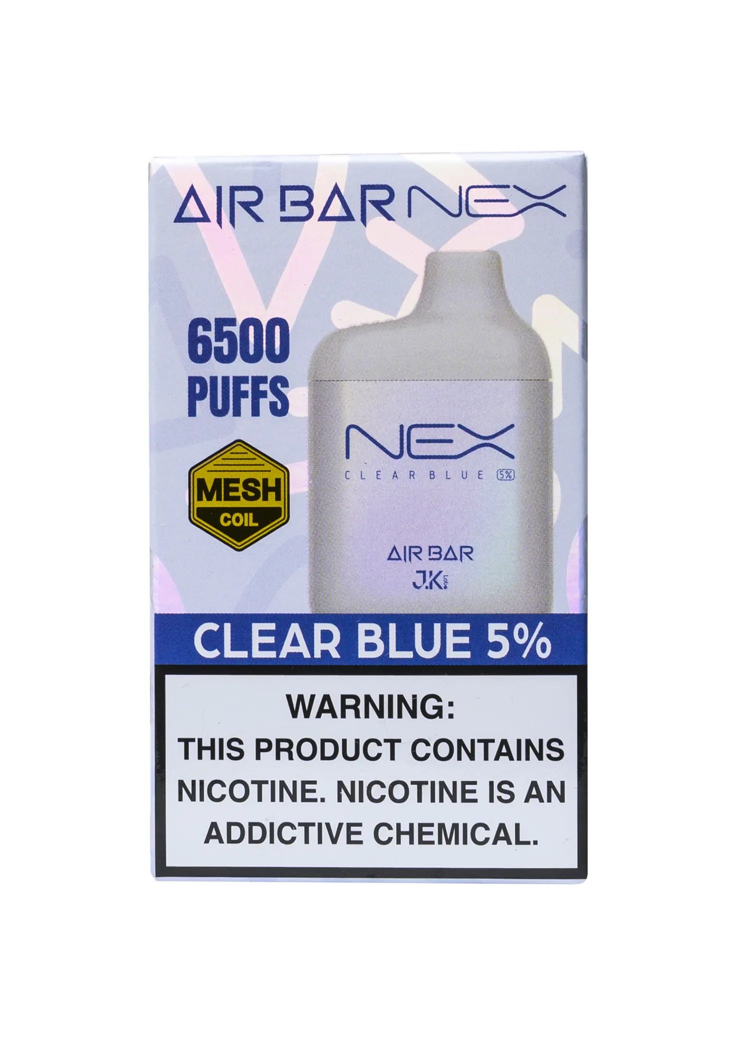 Air Bar Nex 6500 Clear Blue product packaging