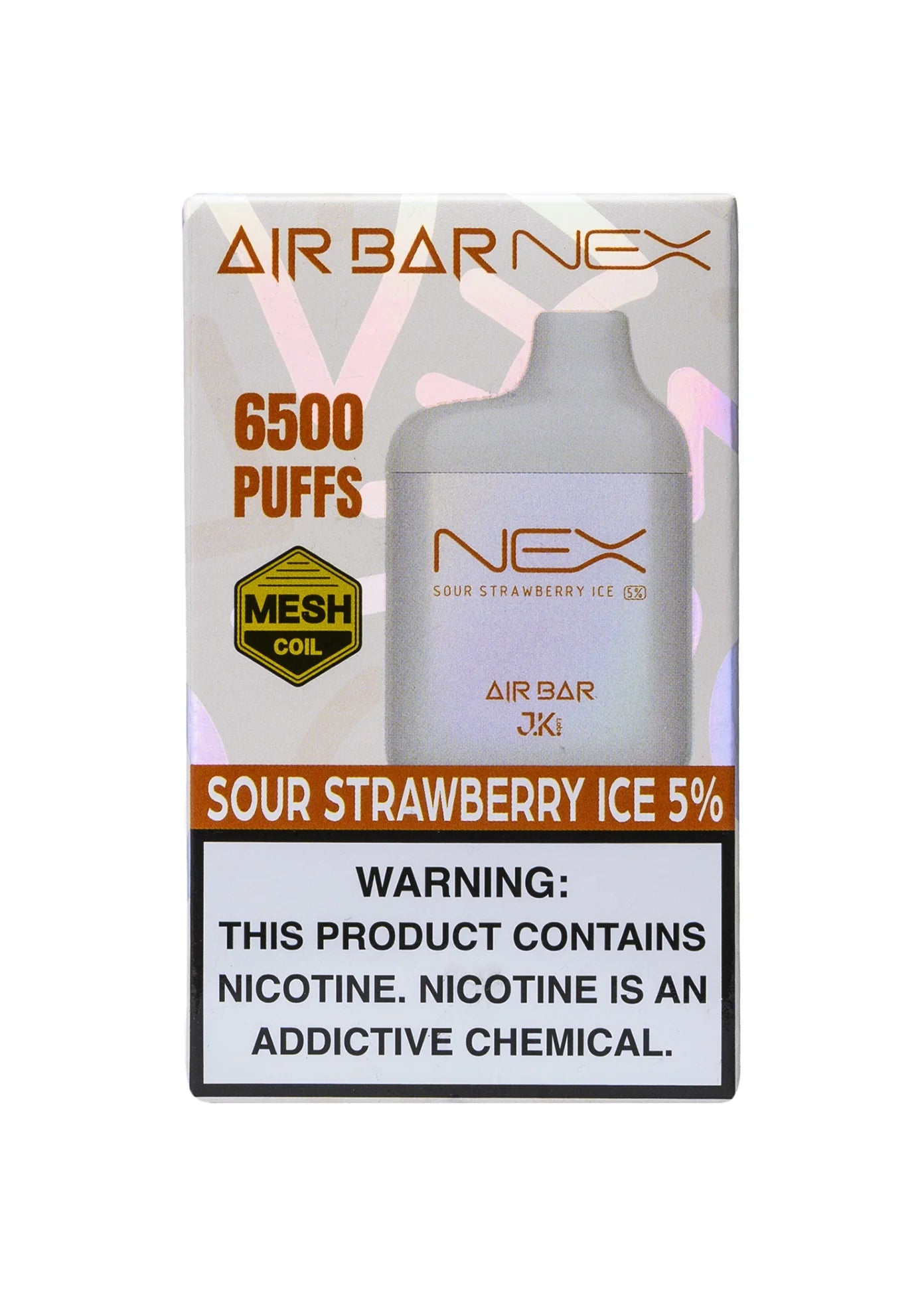 Air Bar Nex 6500 Sour Strawberry Ice product packaging