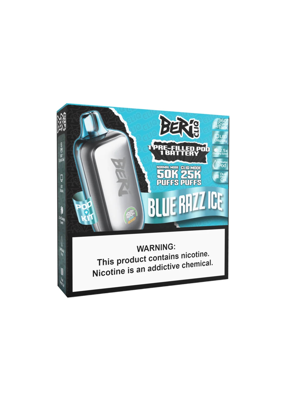 Beri CLIQ 50K Kit Blue Razz Ice