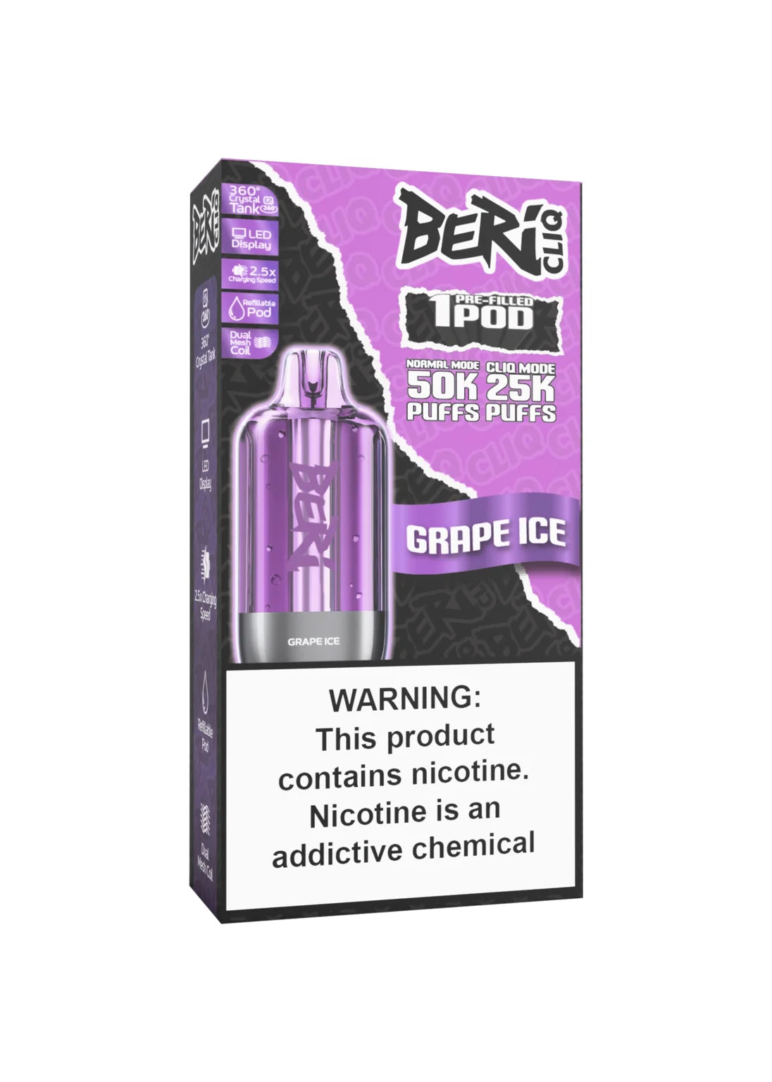 Beri CLIQ 50K Refill Pod Grape Ice