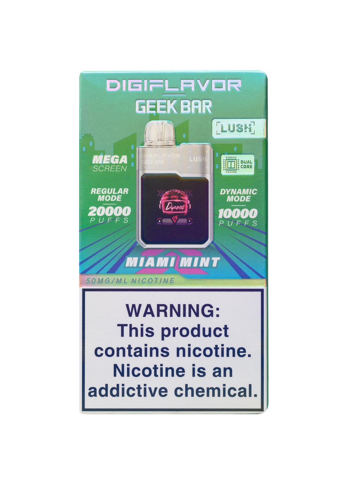 DigiFlavor x Geek Bar Lush 20K Miami Mint | GetPop DigiFlavor x Geek Bar Lush 20K Miami Mint | GetPop