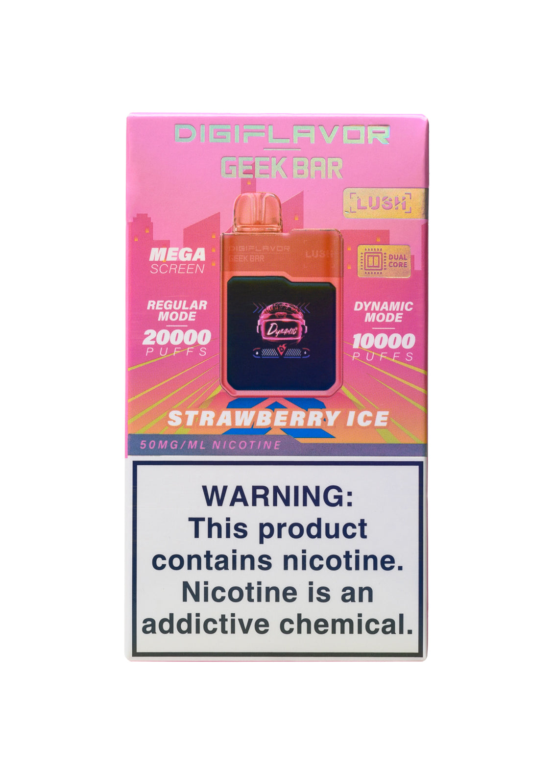 DigiFlavor x Geek Bar Lush 20K Strawberry Ice | GetPop DigiFlavor x Geek Bar Lush 20K Strawberry Ice | GetPop