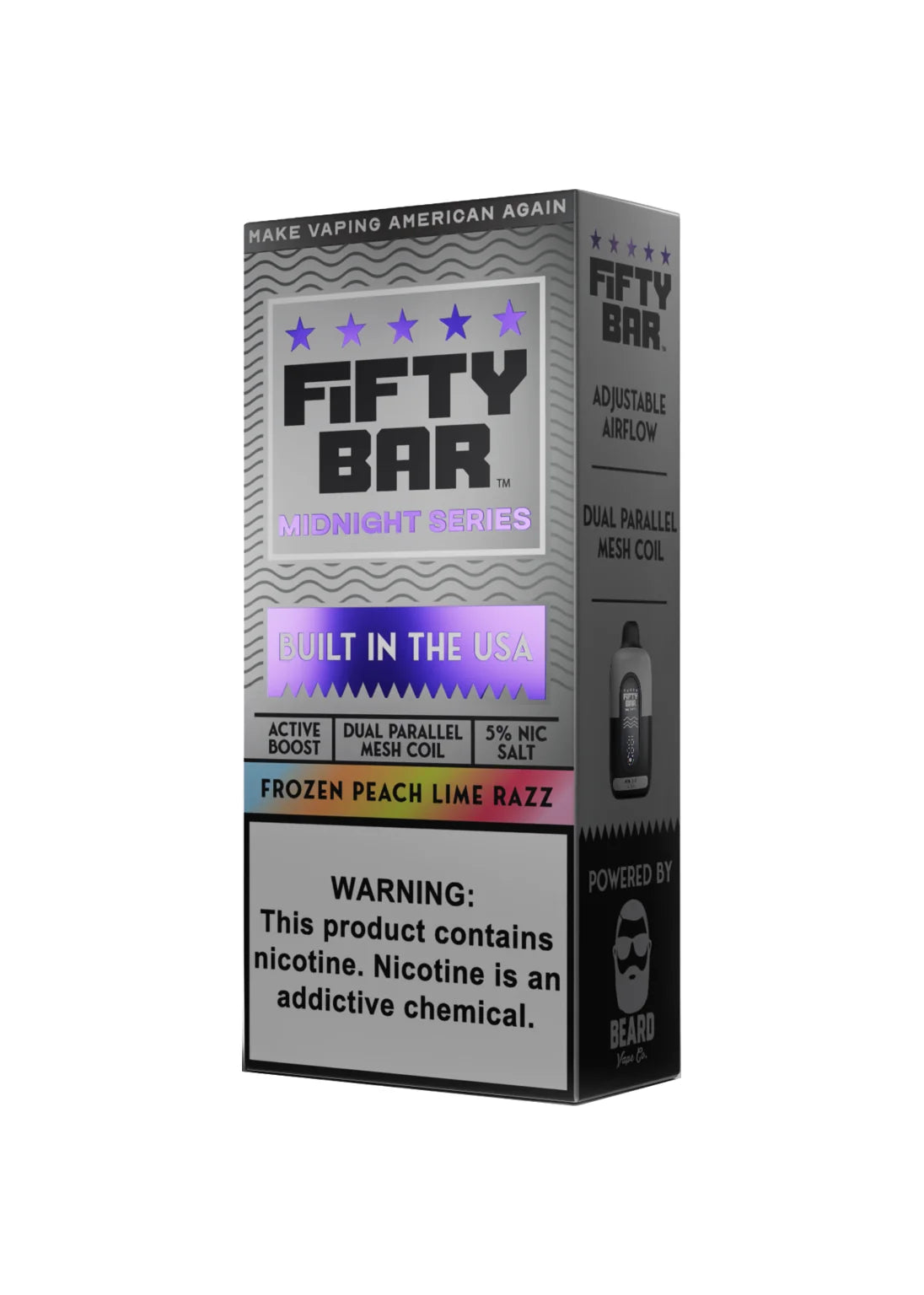 Fifty Bar 20K Frozen Peach Lime Razz