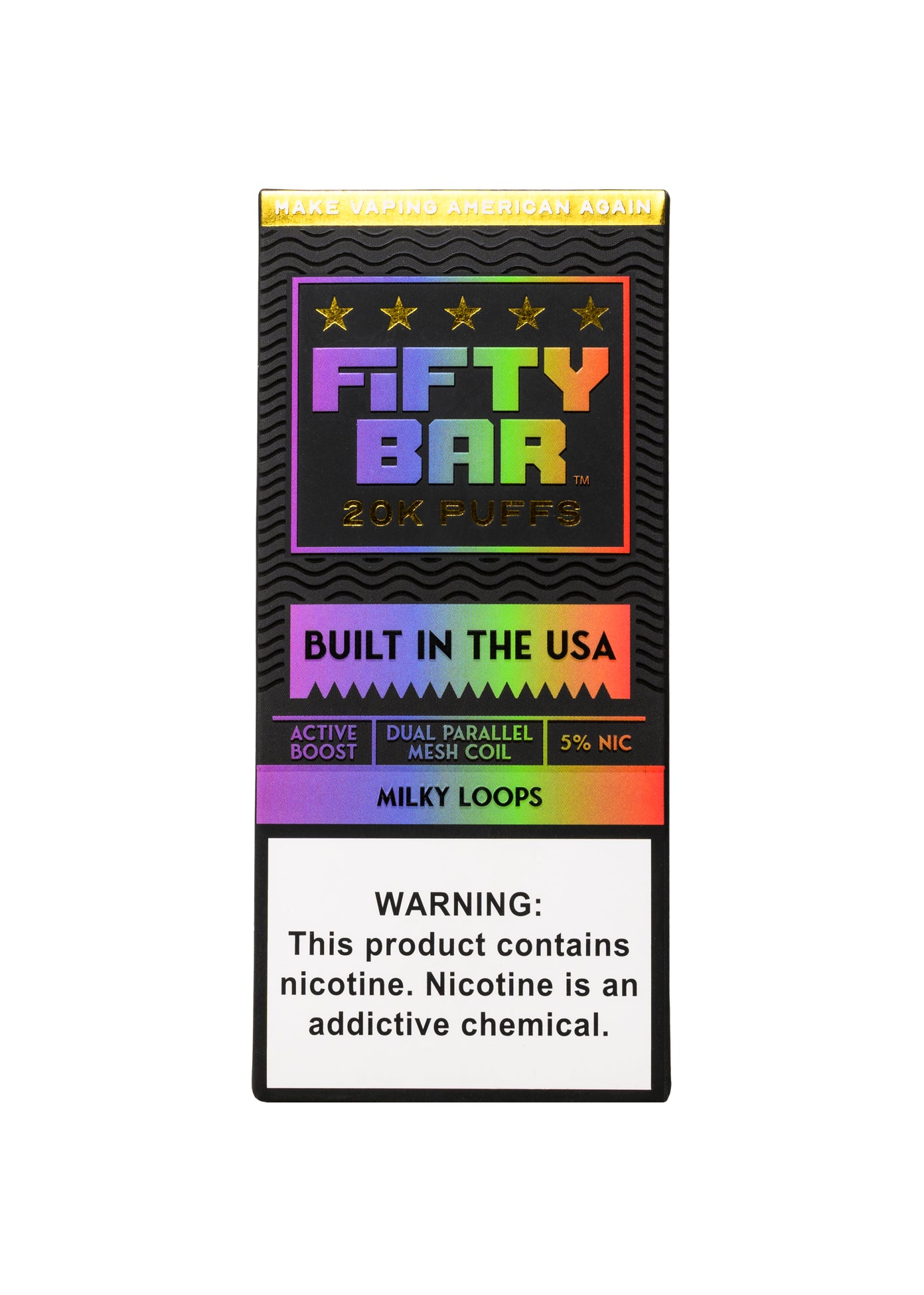 Fifty Bar Milky Loops 20K Disposable Vape Vape Pack
