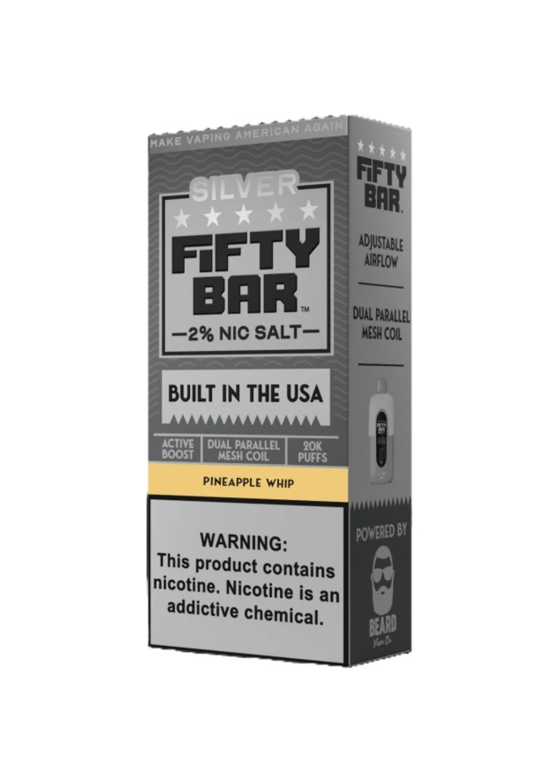 Fifty Bar 20K Silver Series 2% Pineapple Whip 2%