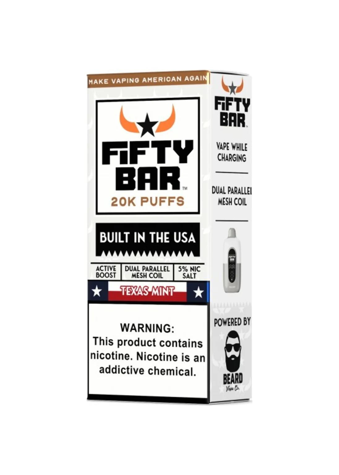 Fifty Bar 20K Texas Mint product packaging