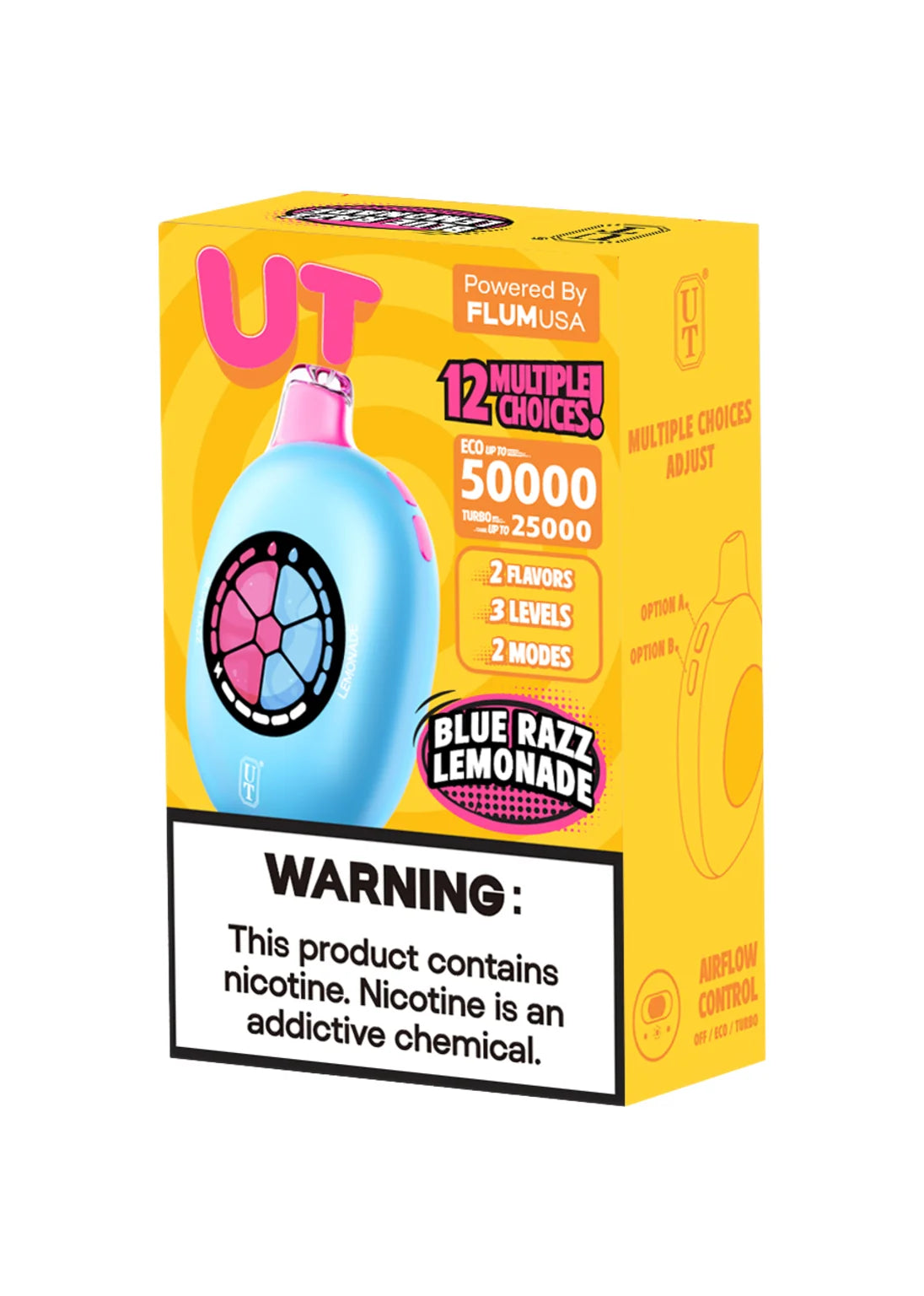 Flum UT 50K Blue Razz and Lemonade