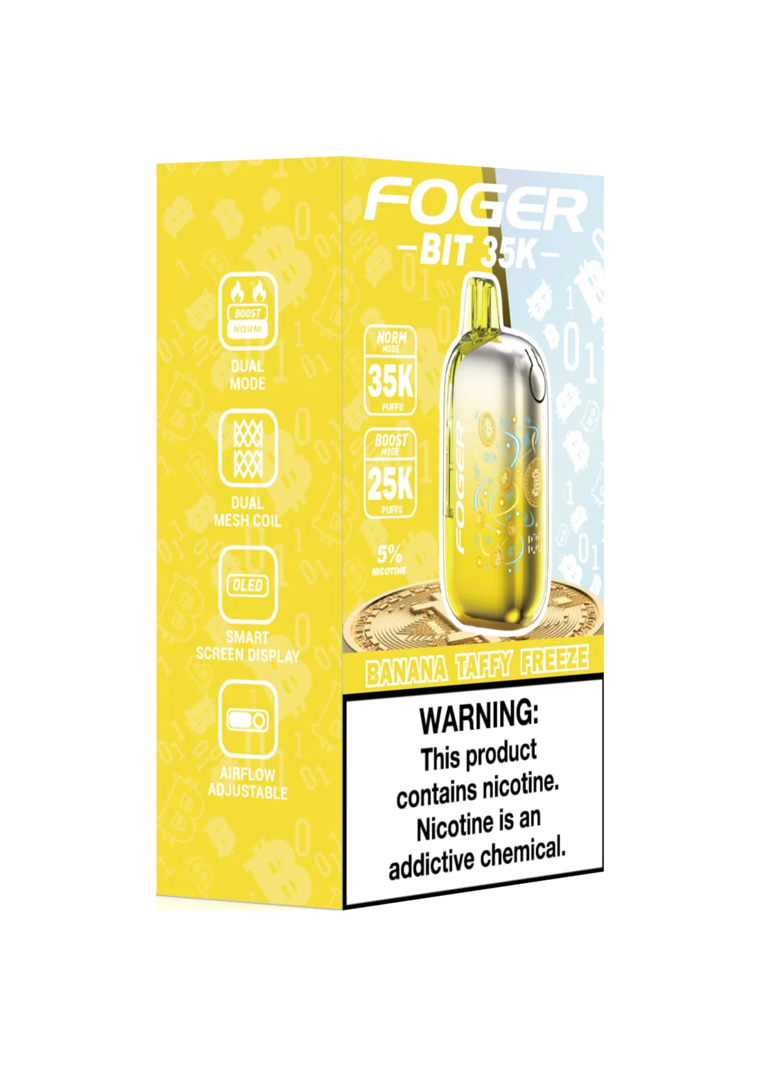 Foger Bit 35K Banana Taffy Freeze | GetPop Foger Bit 35K Banana Taffy Freeze | GetPop