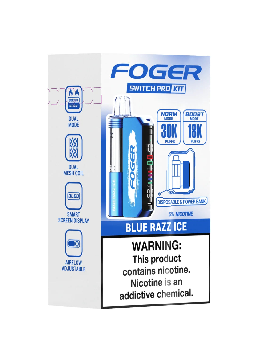 Foger Switch Pro 30K Kit Blue Razz Ice | GetPop