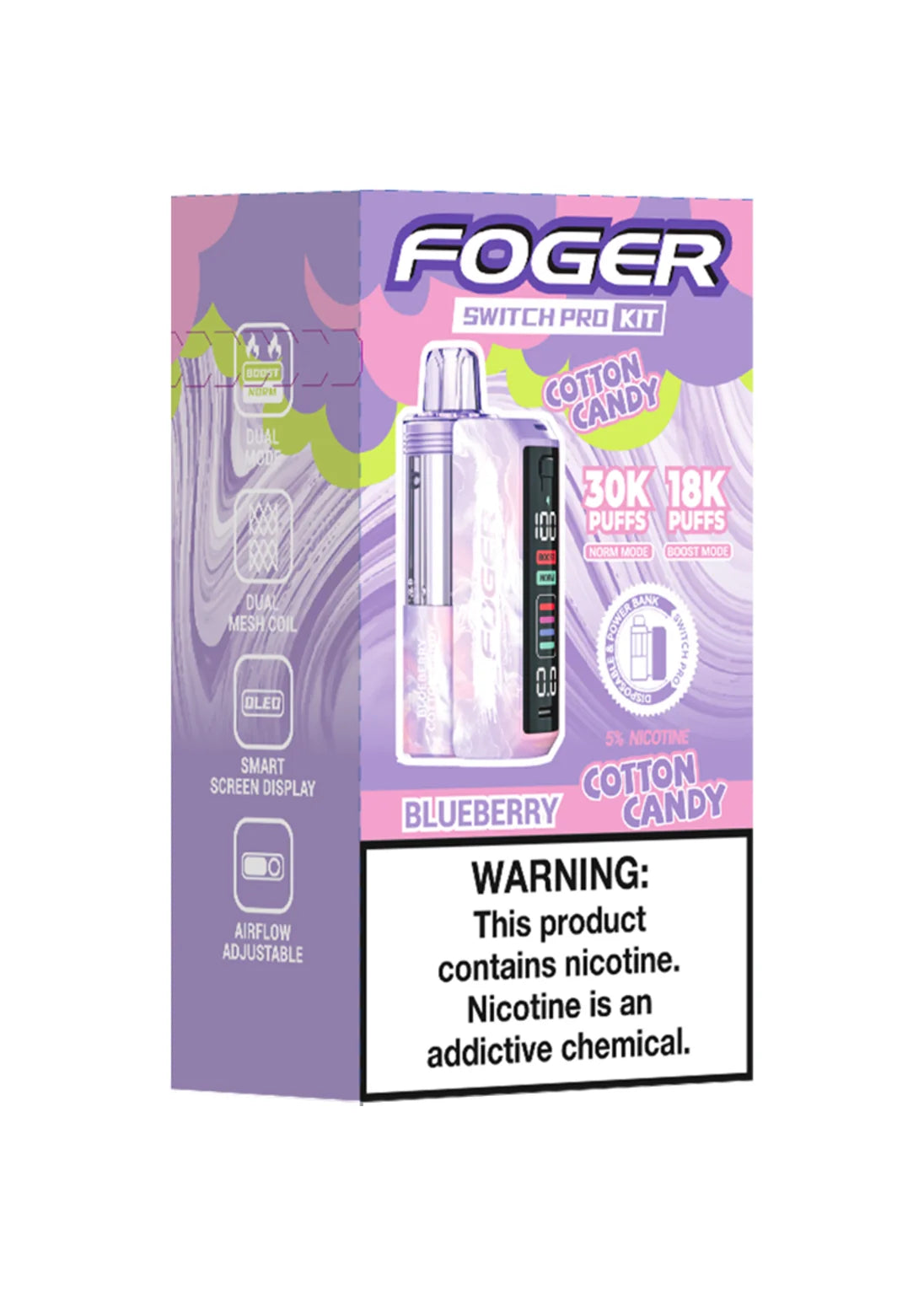 Foger Switch Pro 30K Kit Blueberry Cotton Candy