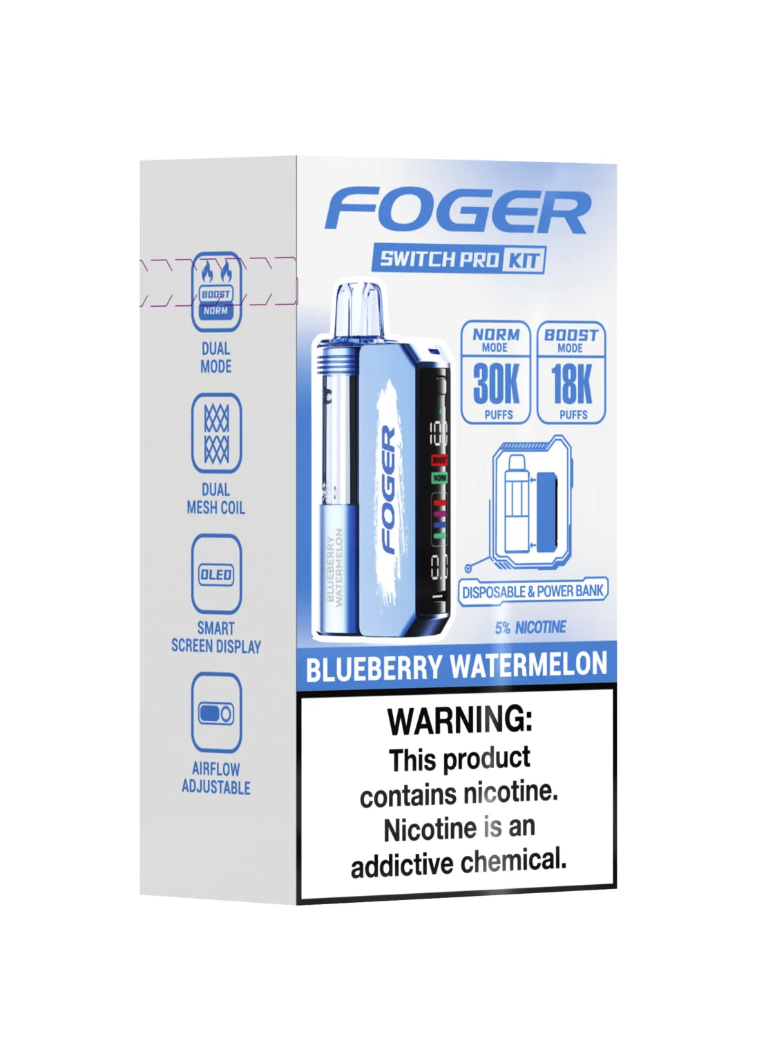 Blueberry Watermelon Foger Switch Foger Blueberry Watermelon 30,000 Puffs !  Best Vape, Enjoy Premium Vaping Anytime An Switch Pro Refill Pods