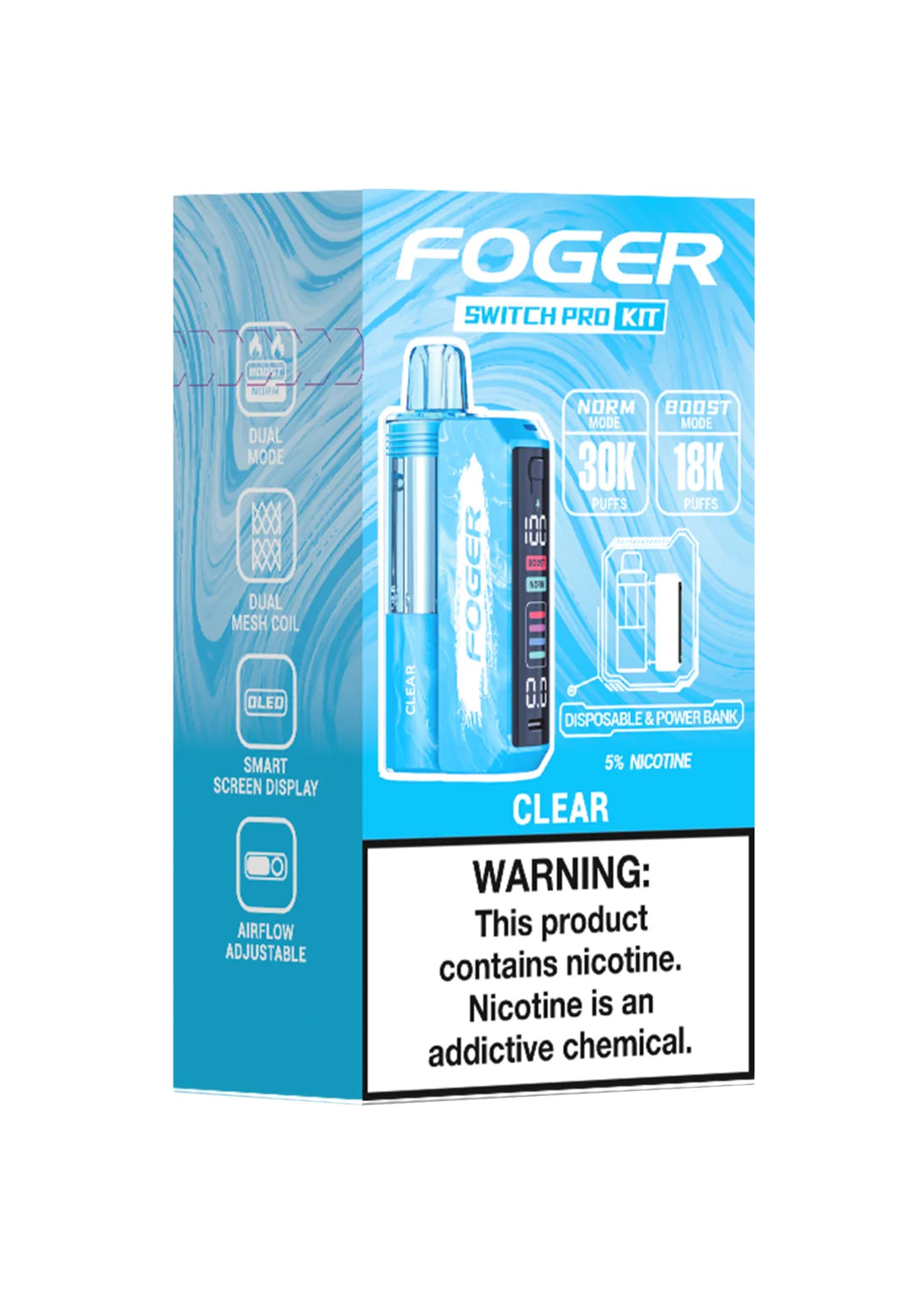 Foger Switch Pro 30K Kit Clear | GetPop Foger Switch Pro 30K Kit Clear | GetPop
