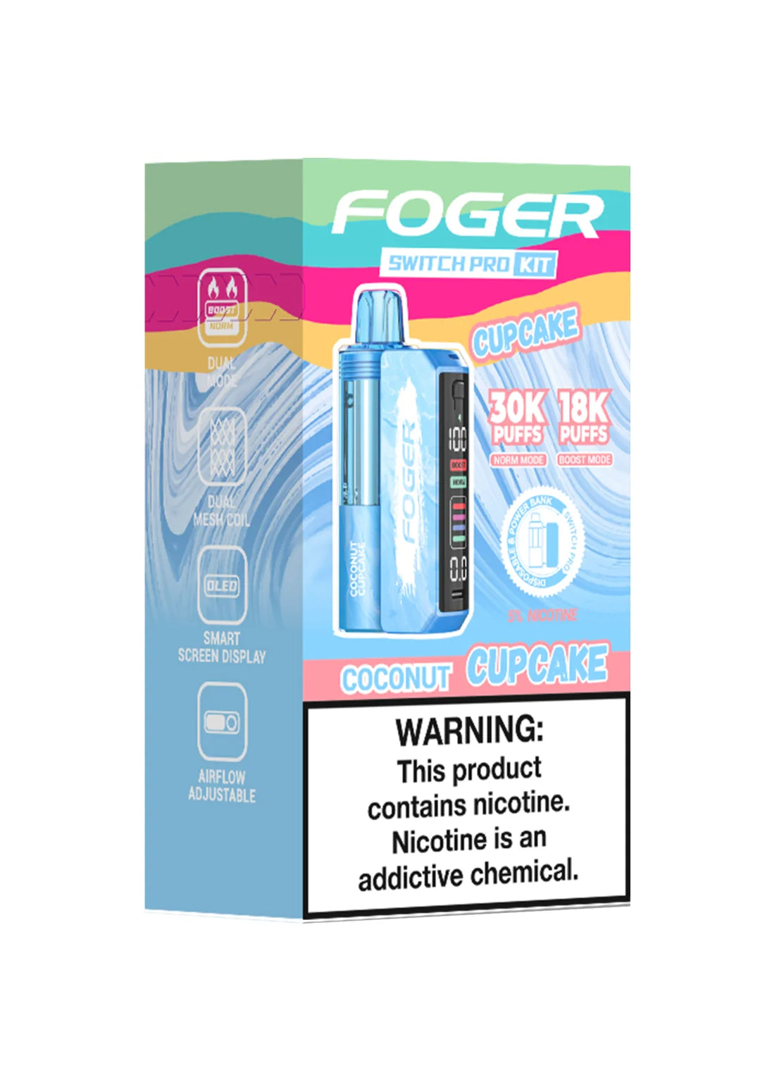 Foger Switch Pro 30K Kit Coconut Cupcake | GetPop Foger Switch Pro 30K Kit Coconut Cupcake | GetPop