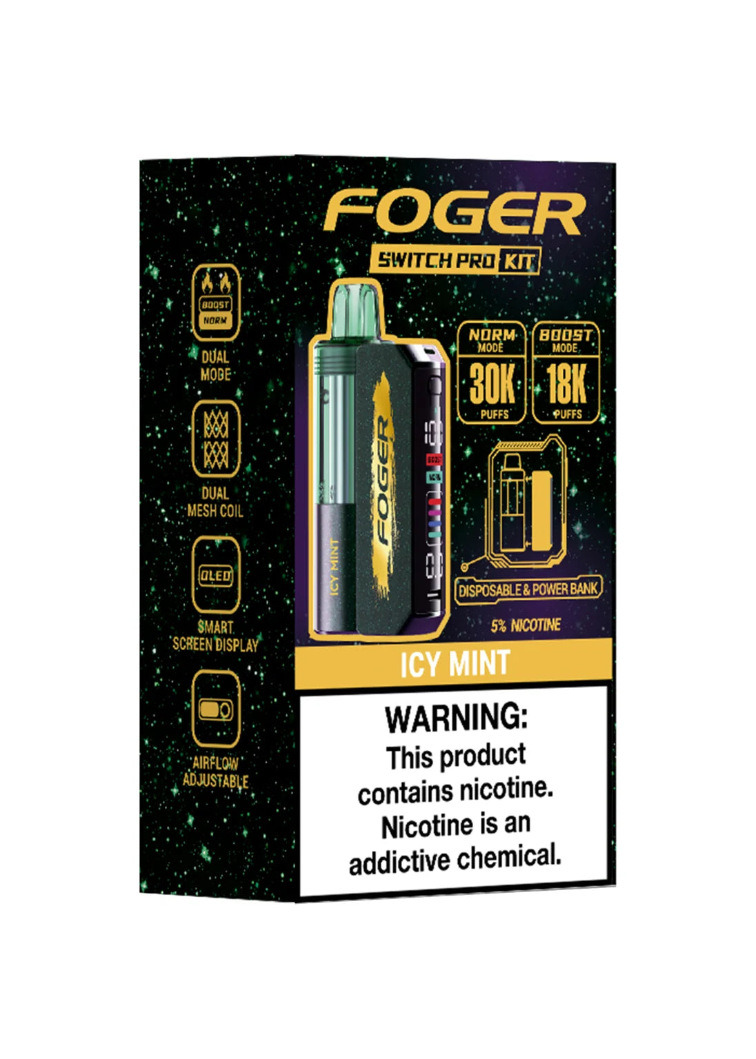 Foger Switch Pro 30K Kit Icy Mint | GetPop Foger Switch Pro 30K Kit Icy Mint | GetPop