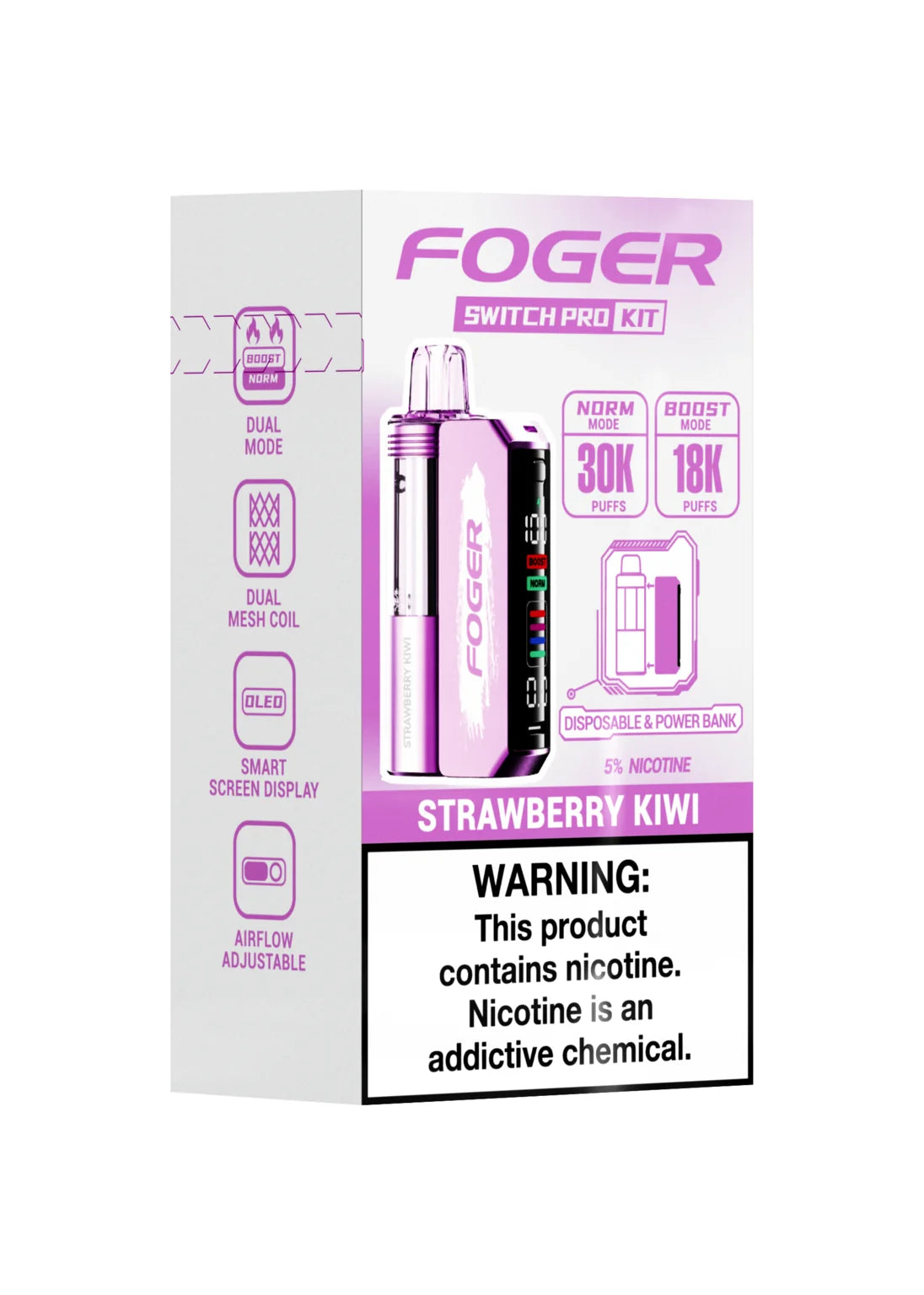 Foger Switch Pro 30K Kit Strawberry Kiwi | GetPop Foger Switch Pro 30K Kit Strawberry Kiwi | GetPop