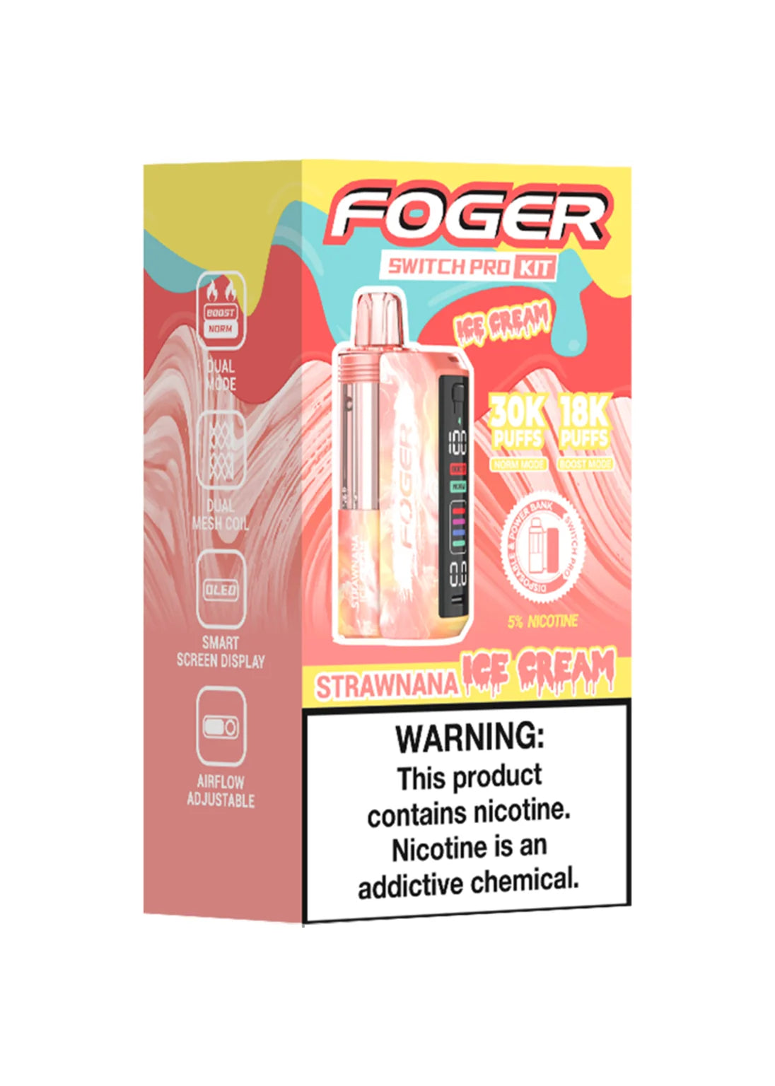 Foger Switch Pro 30K Kit Strawnana Ice Cream