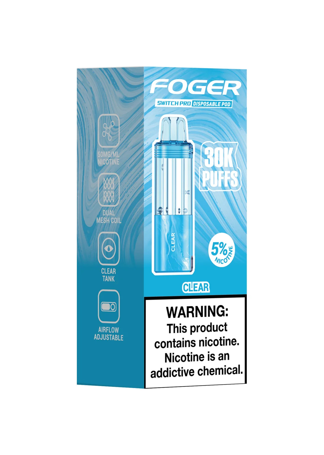 Clear Foger Vape Flavor Clear Foger Switch Pro Kit: 30K Puffs of Pure Flavor Clear Foger Vape Flavor Clear Foger Switch Pro Kit: 30K Puffs of Pure Flavor