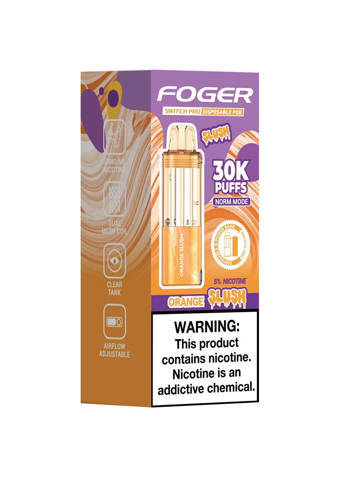 Foger Switch Pro 30K Pod Orange Slush