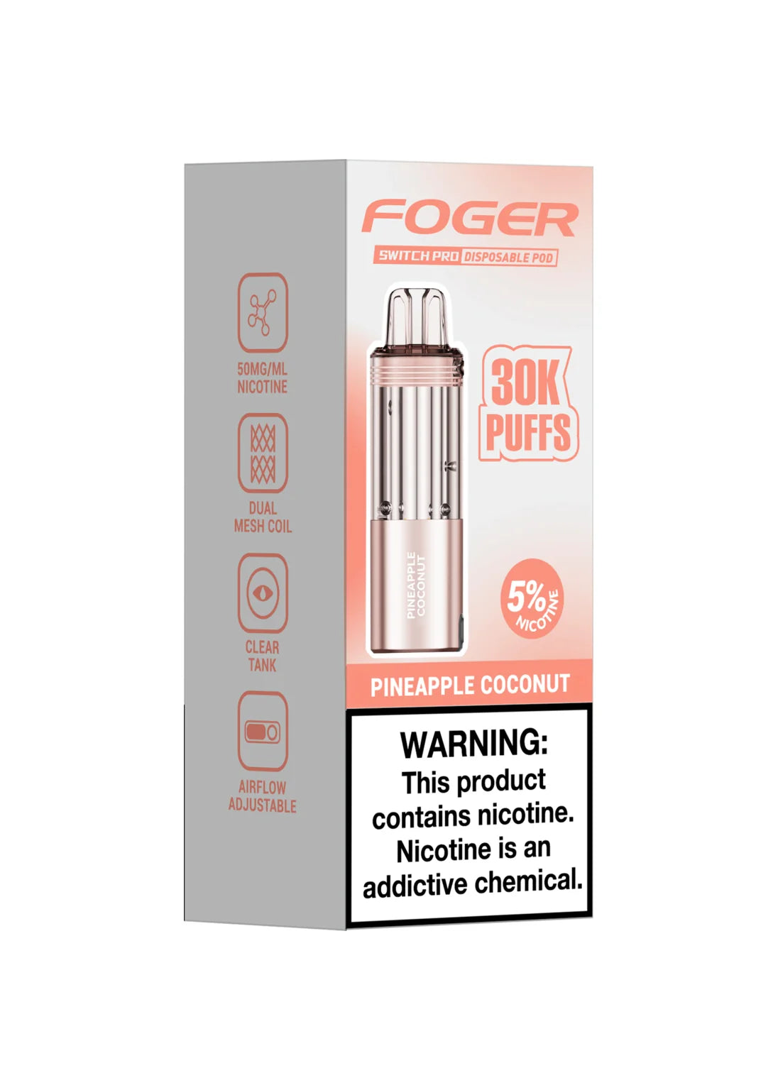 Foger Switch Pro 30K Pod Pineapple Coconut | GetPop Foger Switch Pro 30K Pod Pineapple Coconut | GetPop