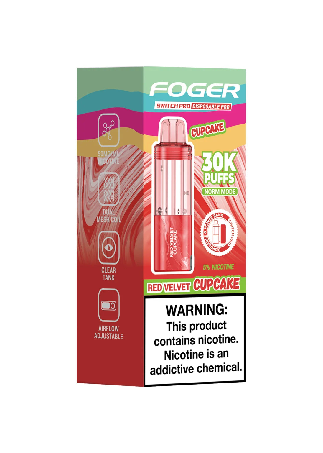Foger Switch Pro 30K Pod Red Velvet Cupcake
