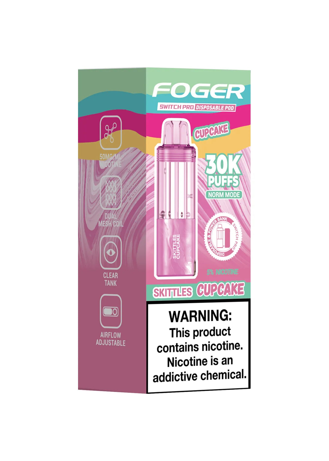 Foger Switch Pro 30K Pod Skittles Cupcake