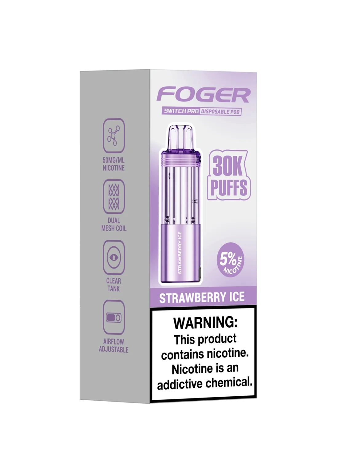 Foger Switch Pro 30K Pod Strawberry Ice | GetPop Foger Switch Pro 30K Pod Strawberry Ice | GetPop