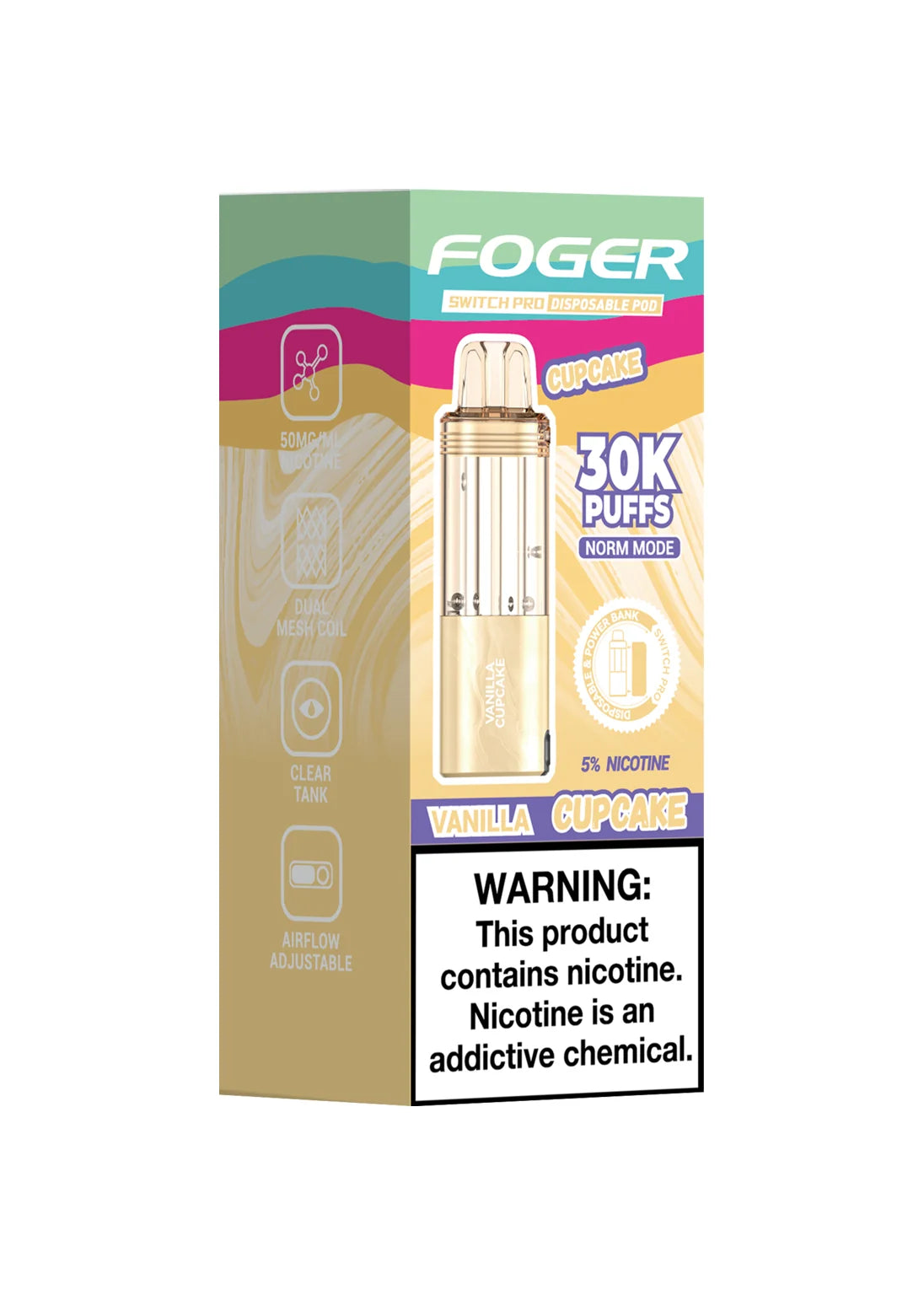 Foger Switch Pro 30K Pod Vanilla Cupcake | GetPop