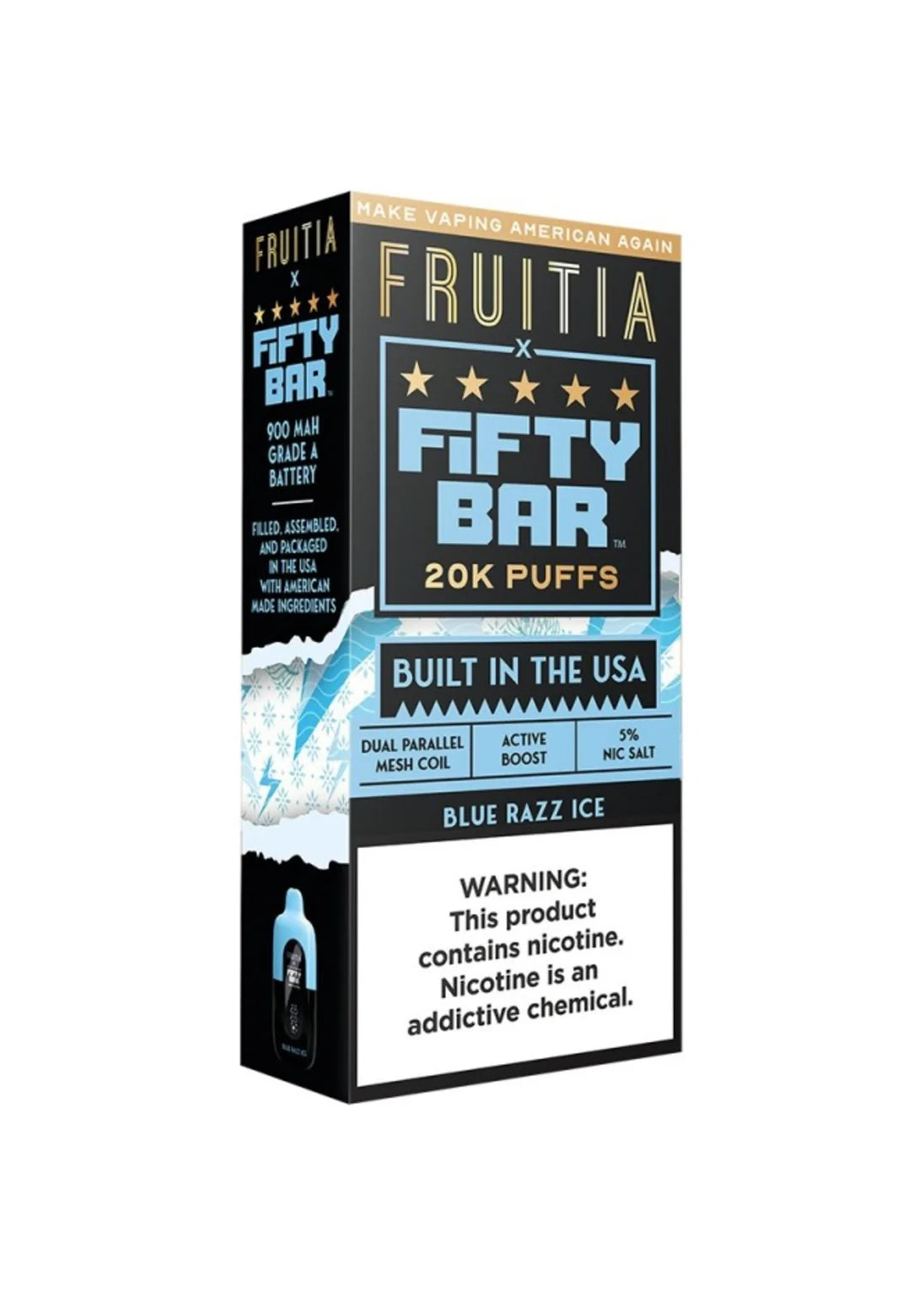 Fruitia x Fifty Bar 20K Blue Razz Ice | GetPop