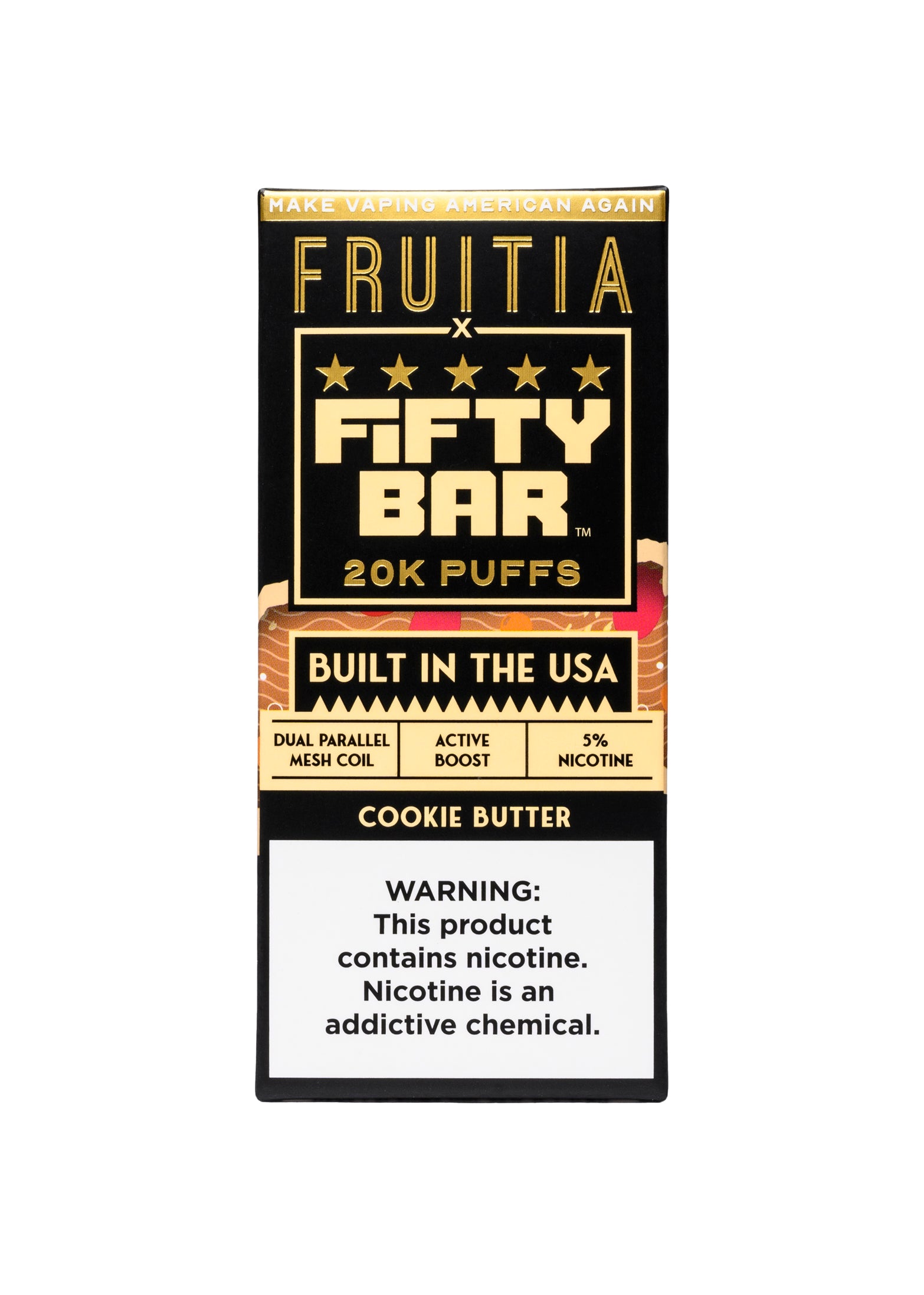 Fruitia x Fifty Bar 20K Cookie Butter | GetPop Fruitia x Fifty Bar 20K Cookie Butter | GetPop