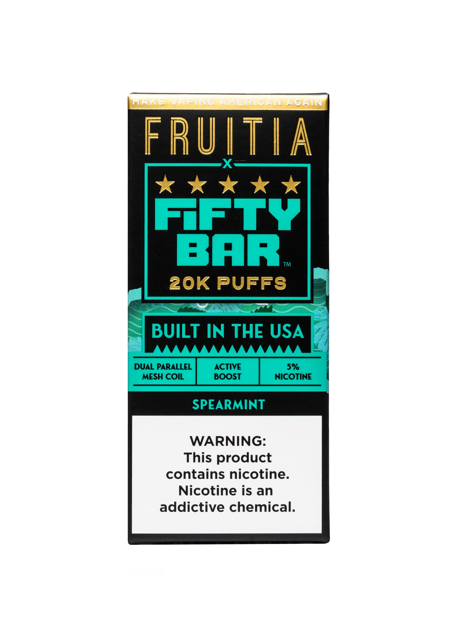 Fruitia x Fifty Bar 20K Spearmint | GetPop