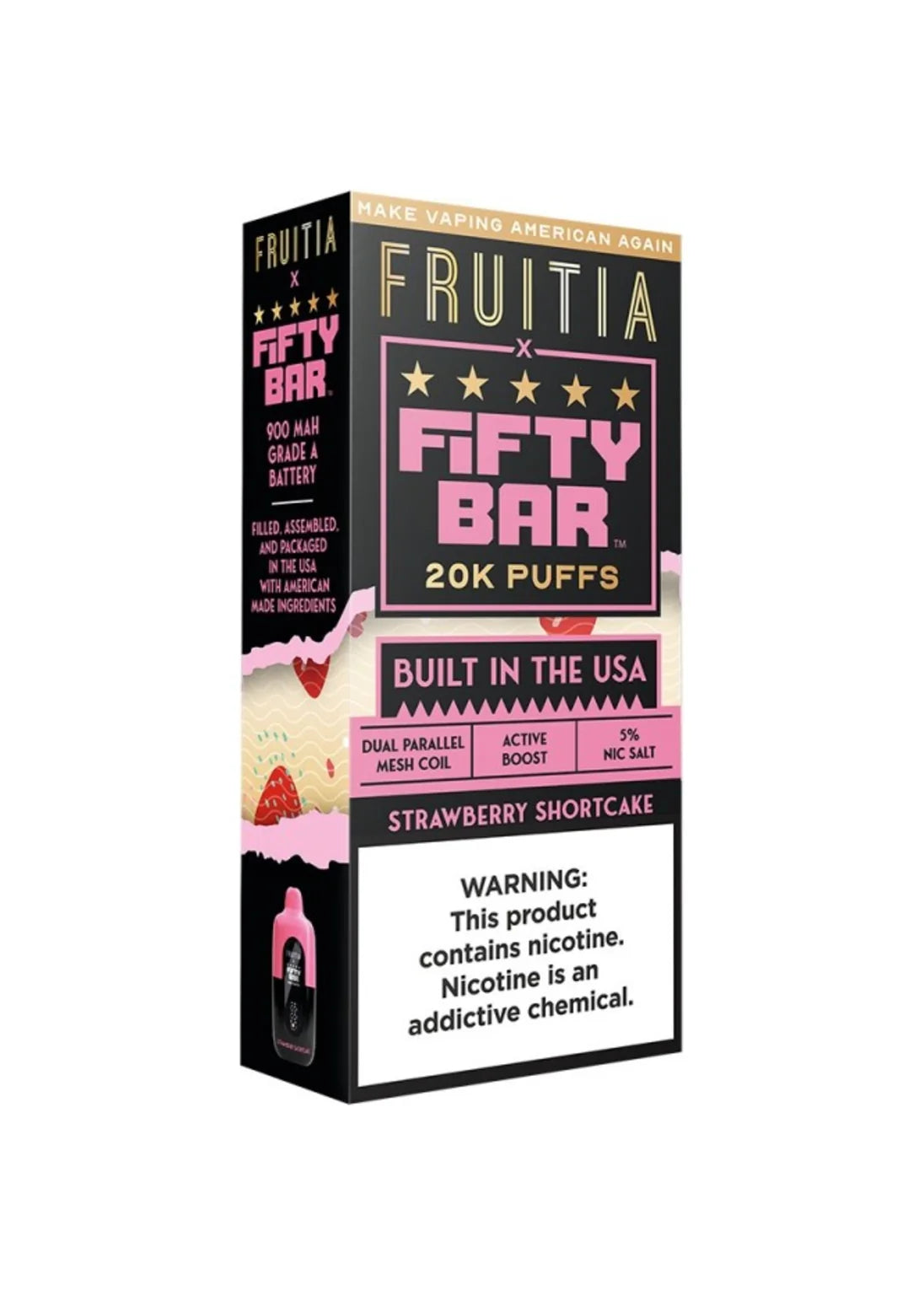 Fruitia x Fifty Bar 20K Strawberry Shortcake