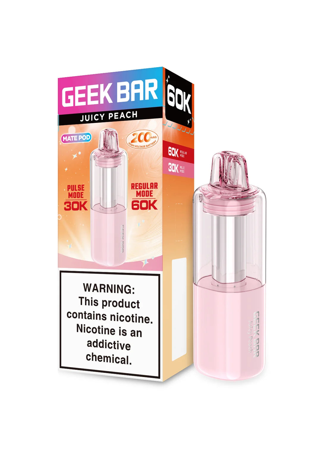 Geek Bar MATE 60K Pod Juicy Peach