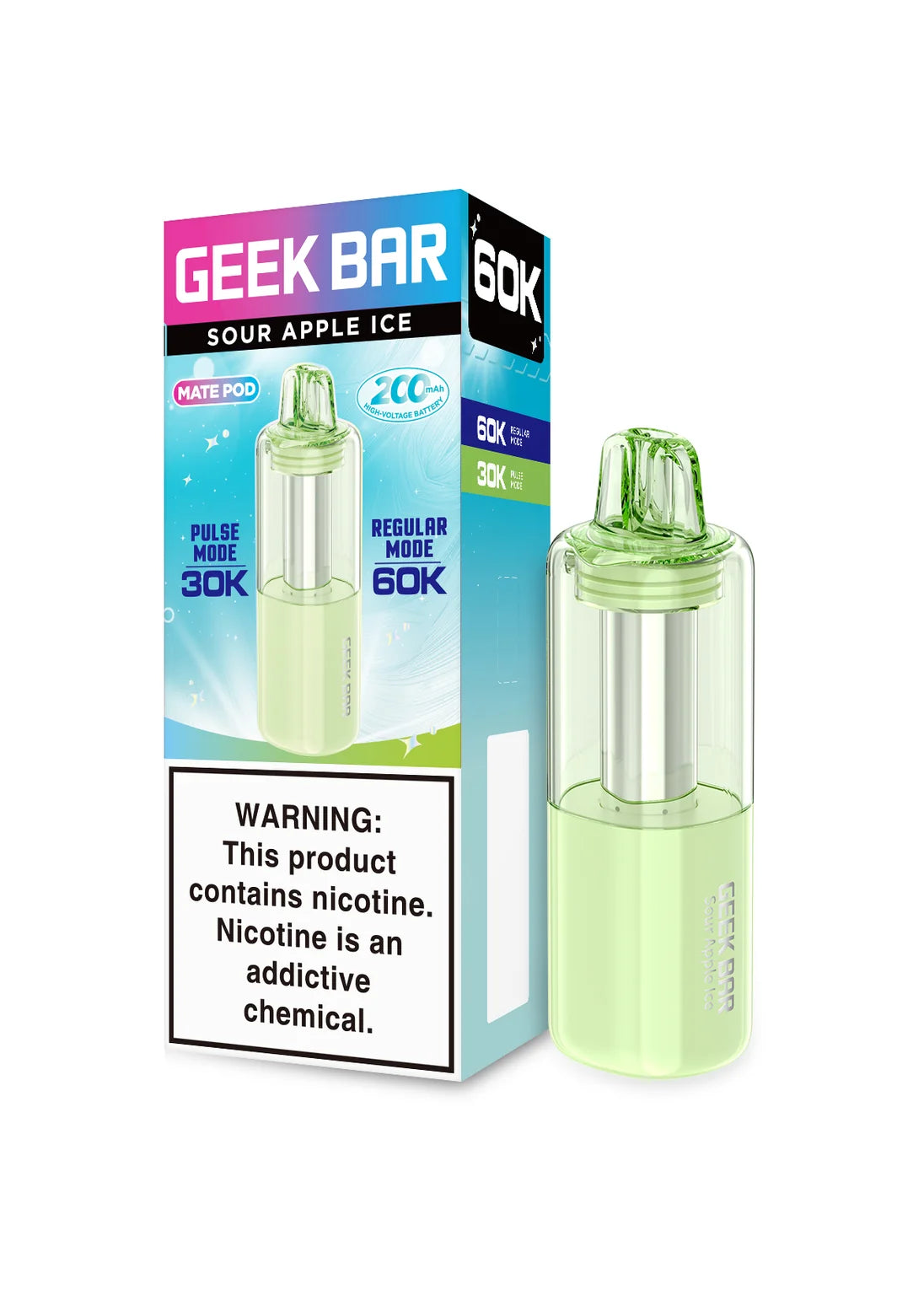 Geek Bar MATE 60K Pod Sour Apple Ice