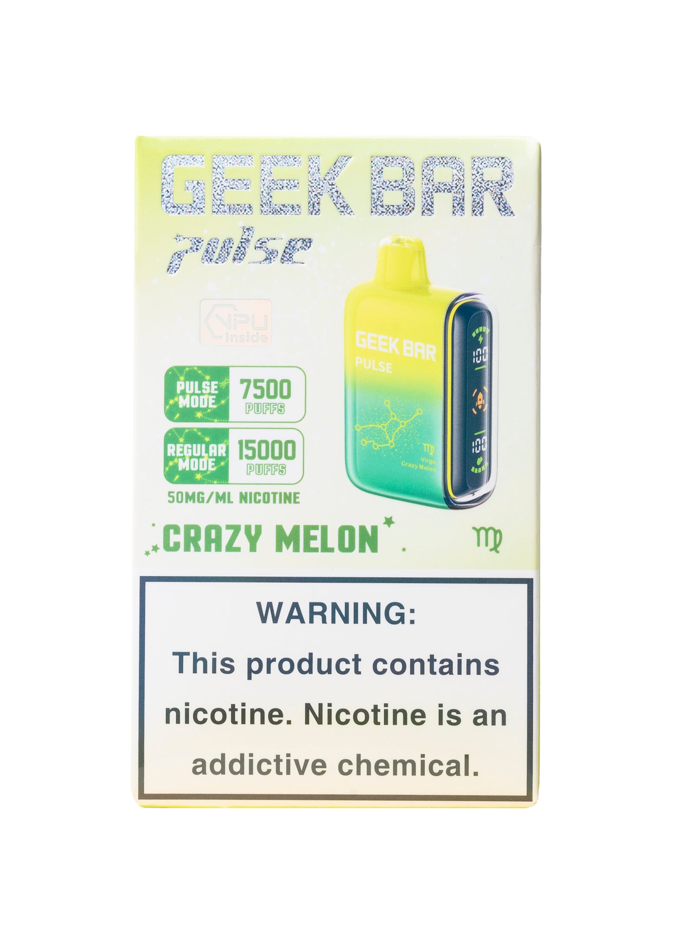 Virgo Vape Geek Bar Geek Bar Pulse 15000 Crazy Melon (Honeydew Melon Watermelon) Virgo Vape Geek Bar Geek Bar Pulse 15000 Crazy Melon (Honeydew Melon Watermelon)